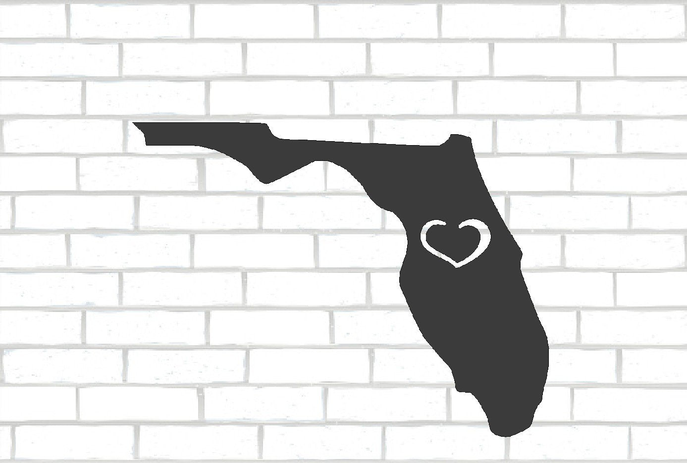 Personalized State Outline with Heart