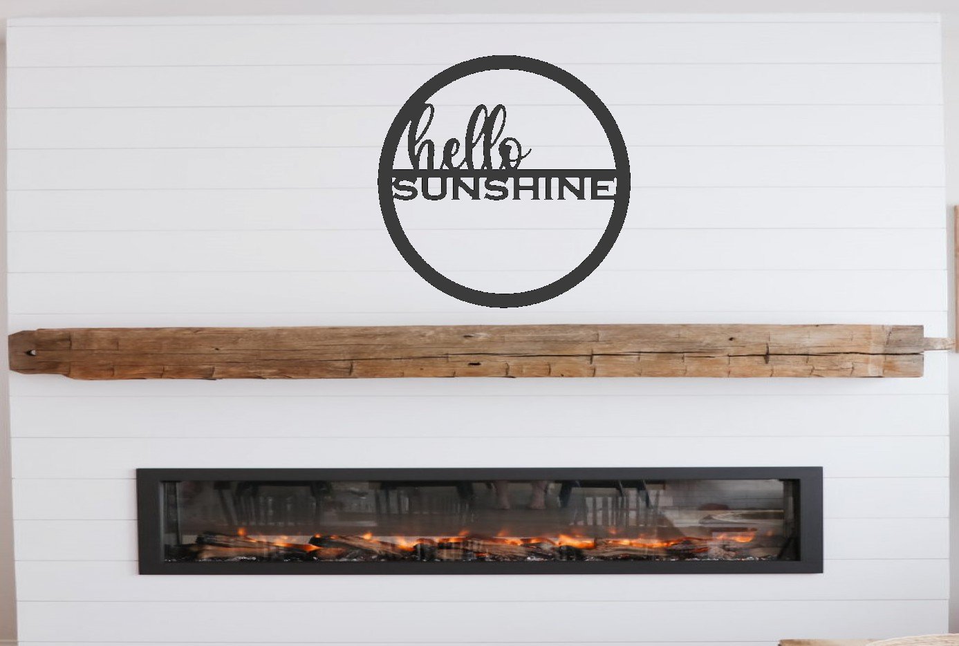 Hello Sunshine Circle Metal Sign