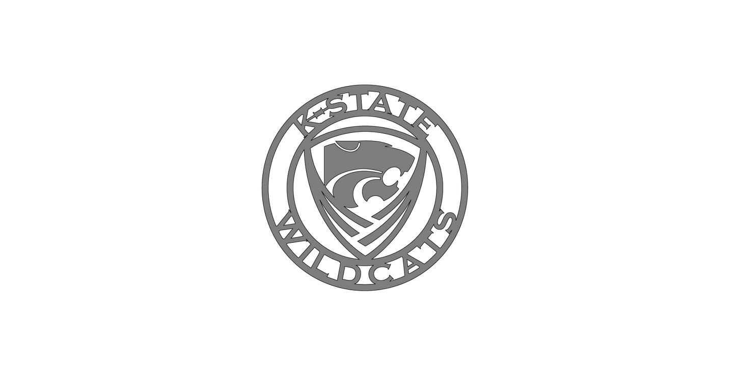 K-State Soccer Circle Metal Sign