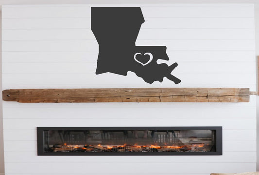 Personalized State Outline with Heart