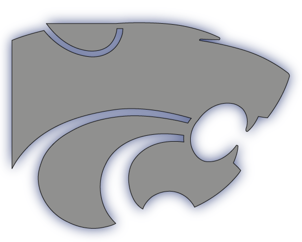 K-State Power Cat LED Metal Sign