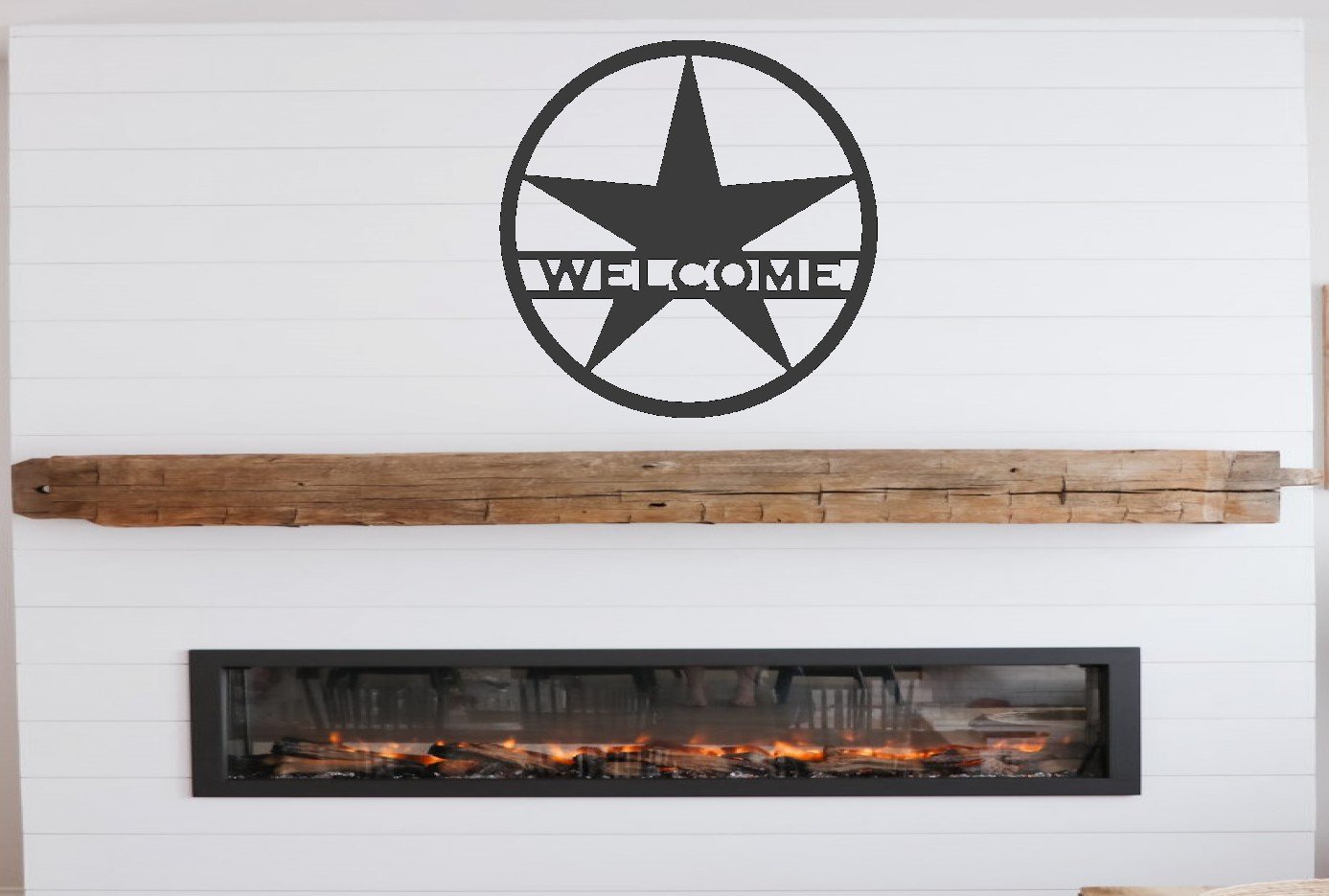 Solid Star Welcome Metal Sign