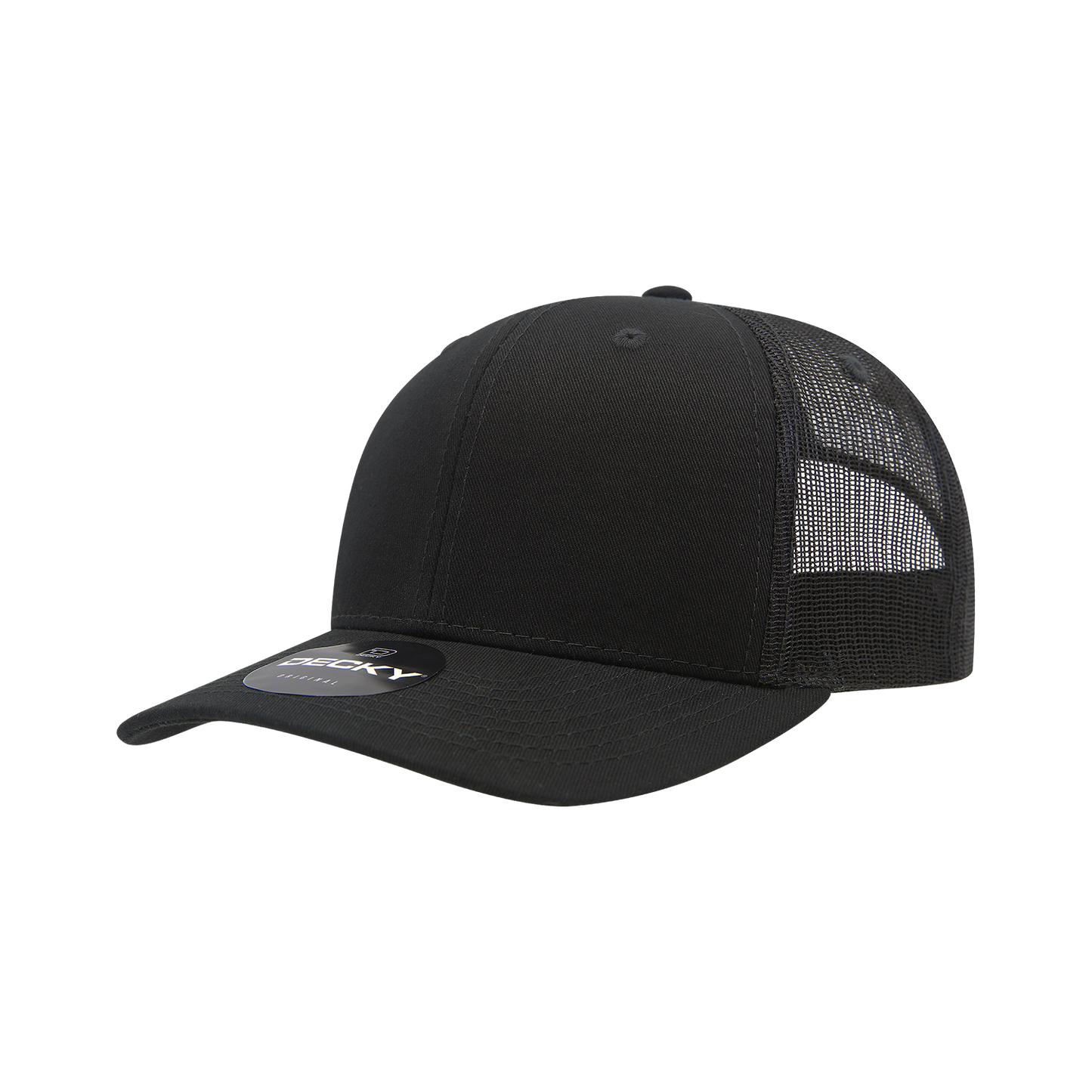 6 Panel Mid Profile Structured Cotton Blend Trucker