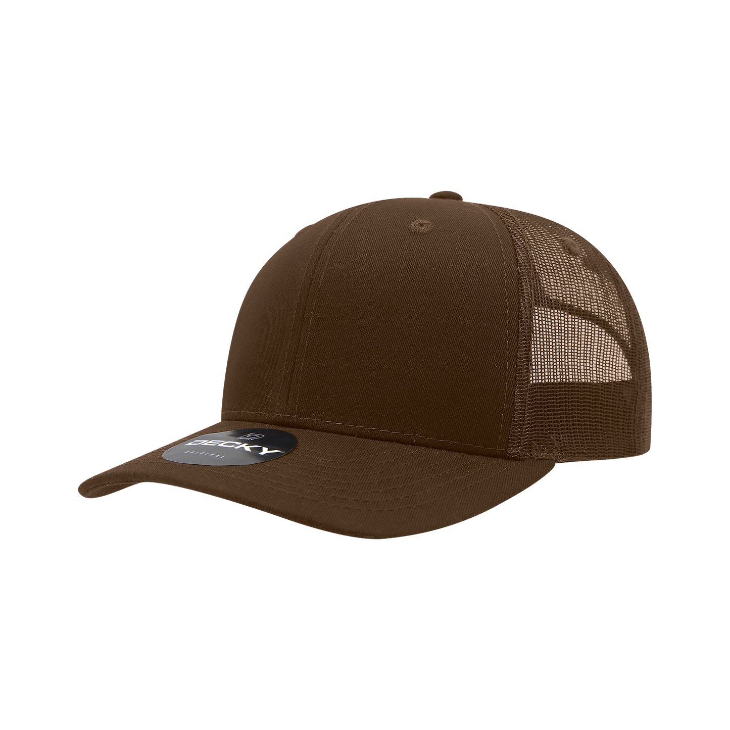 6 Panel Mid Profile Structured Cotton Blend Trucker