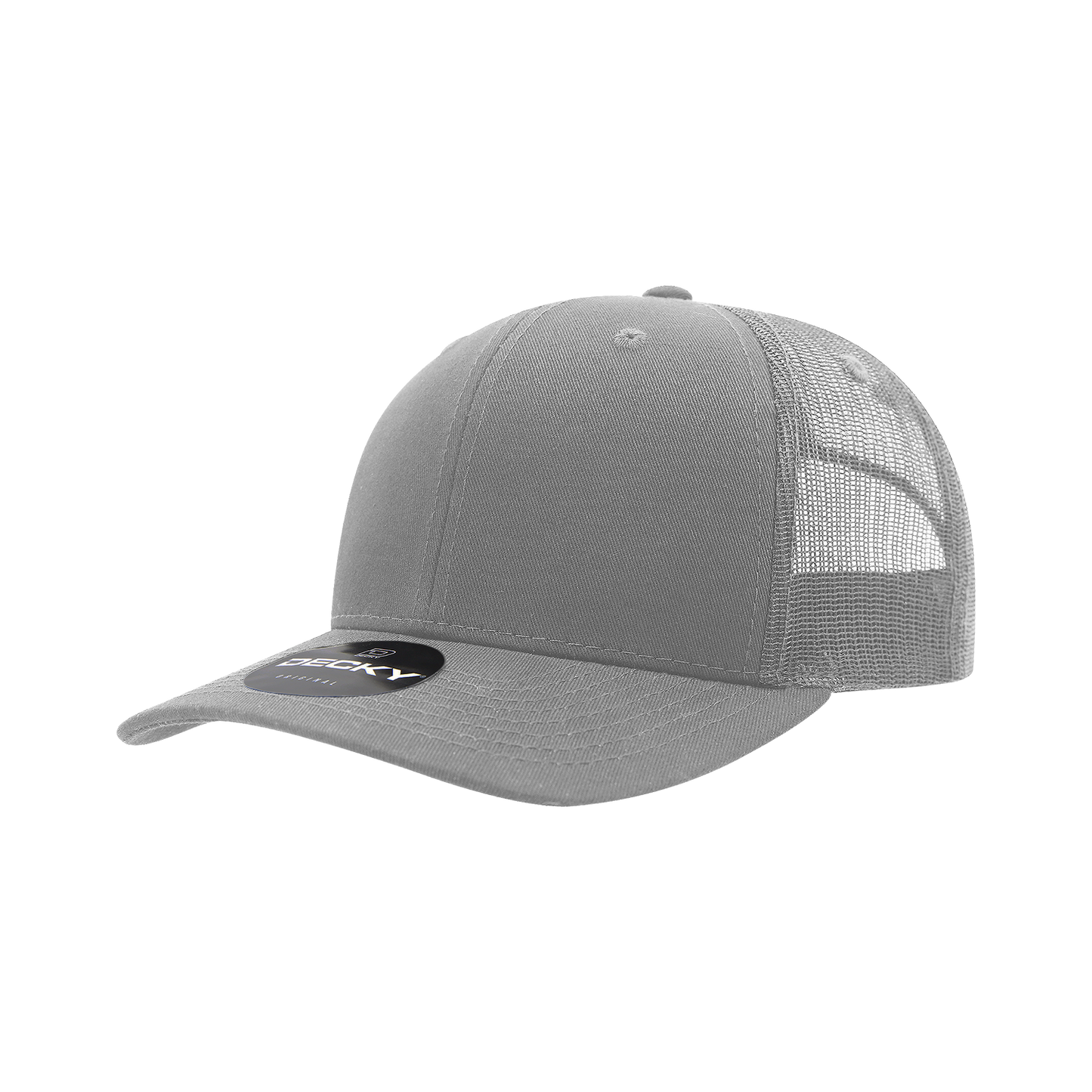 6 Panel Mid Profile Structured Cotton Blend Trucker