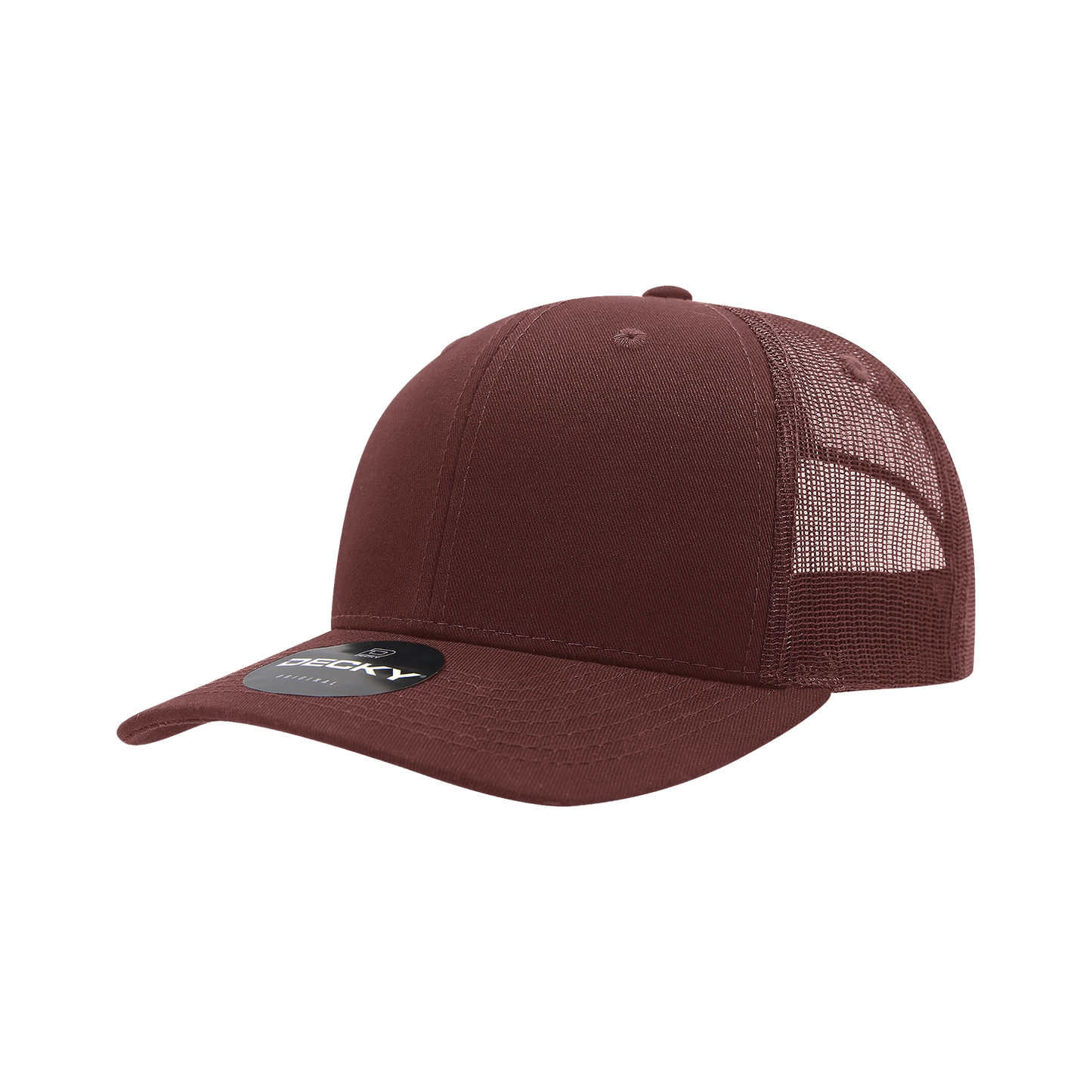 6 Panel Mid Profile Structured Cotton Blend Trucker