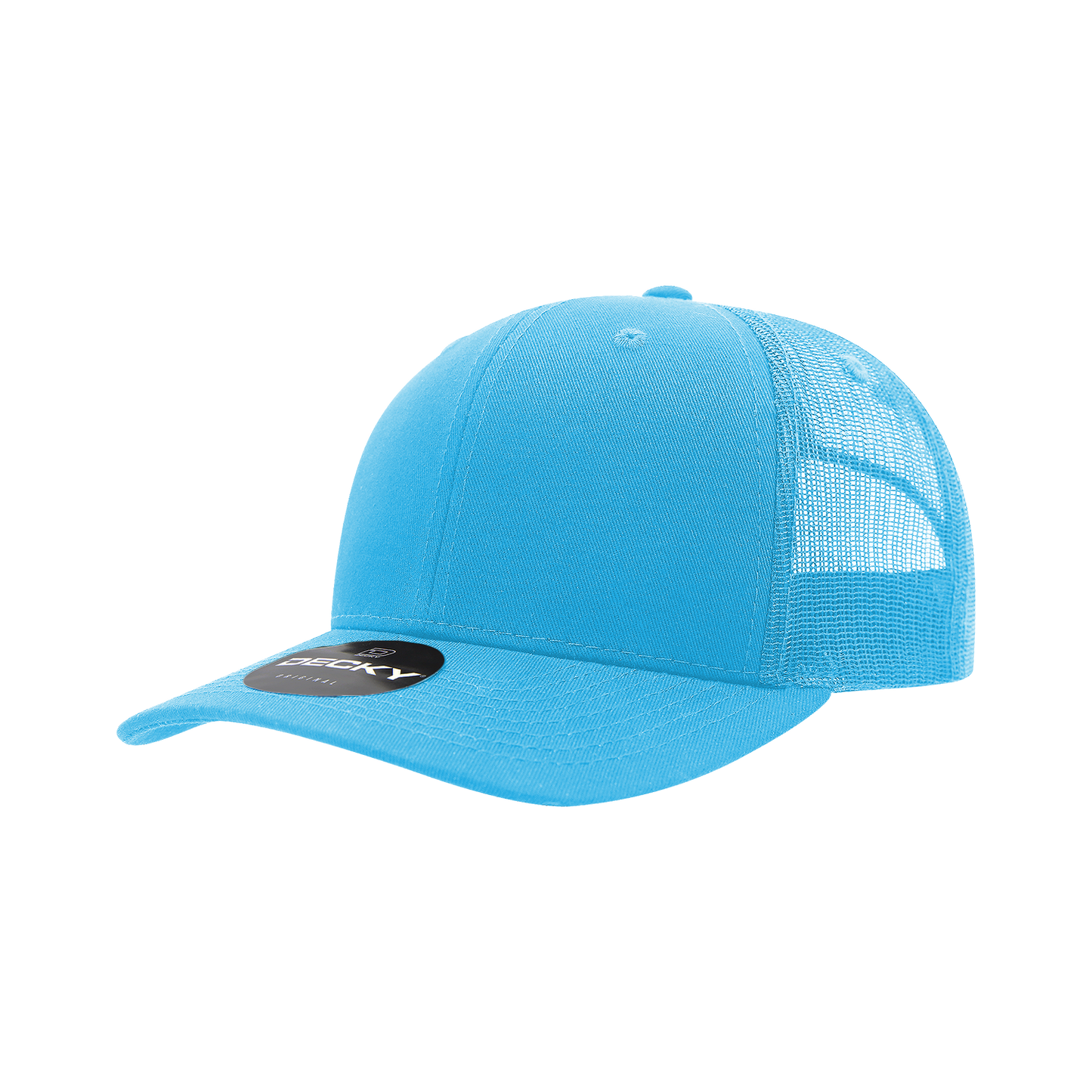 6 Panel Mid Profile Structured Cotton Blend Trucker