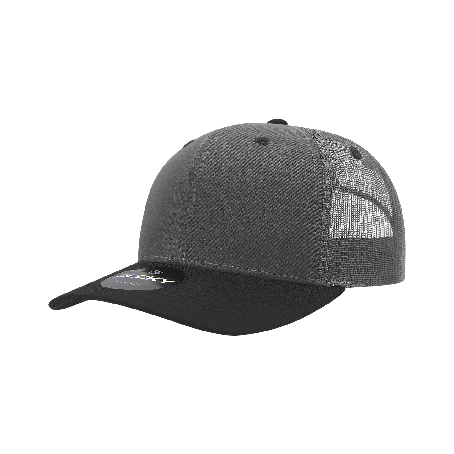 6 Panel Mid Profile Structured Cotton Blend Trucker
