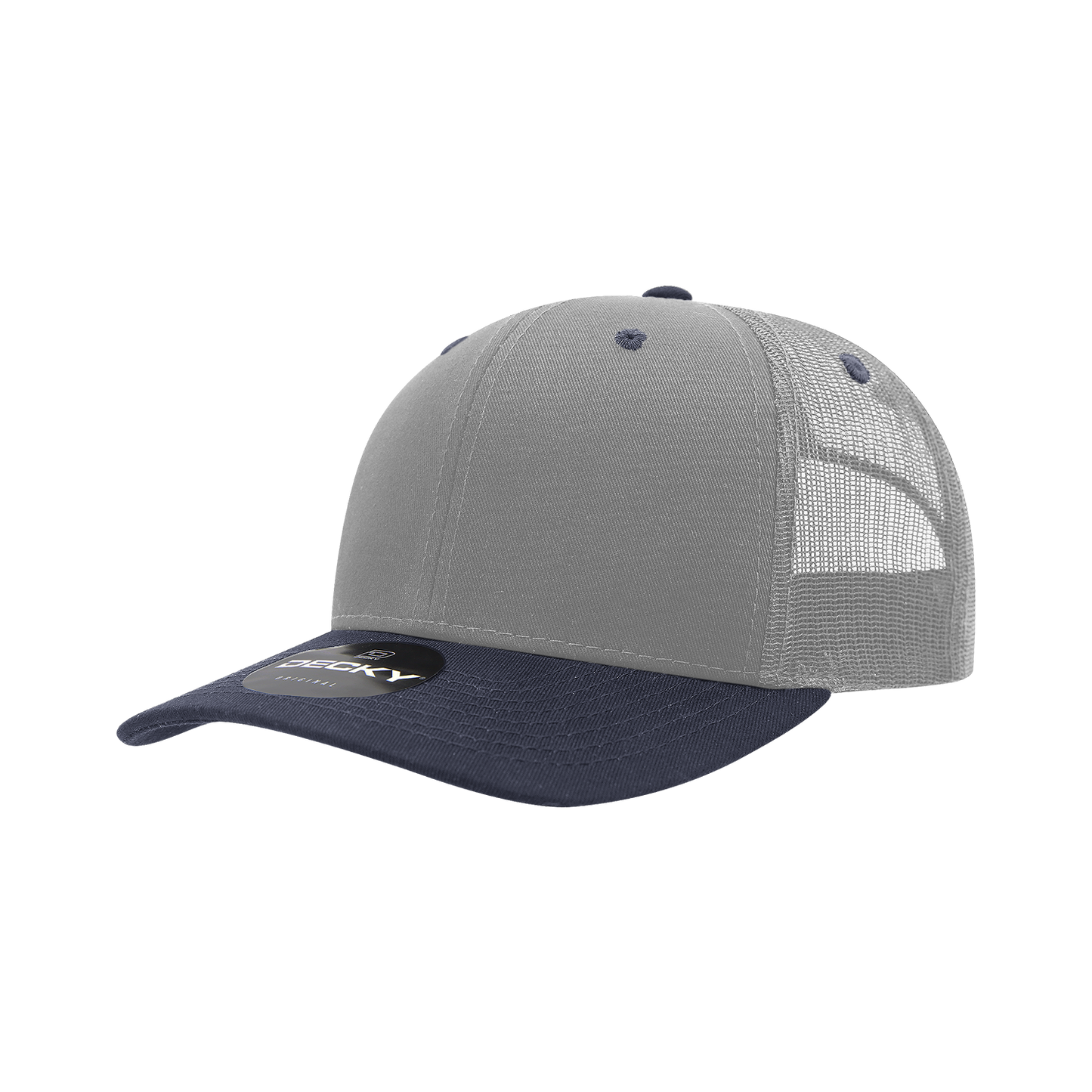 6 Panel Mid Profile Structured Cotton Blend Trucker