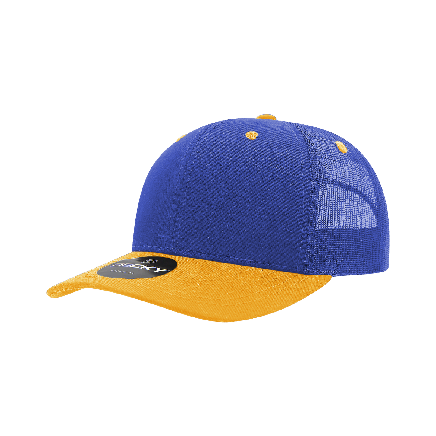 6 Panel Mid Profile Structured Cotton Blend Trucker