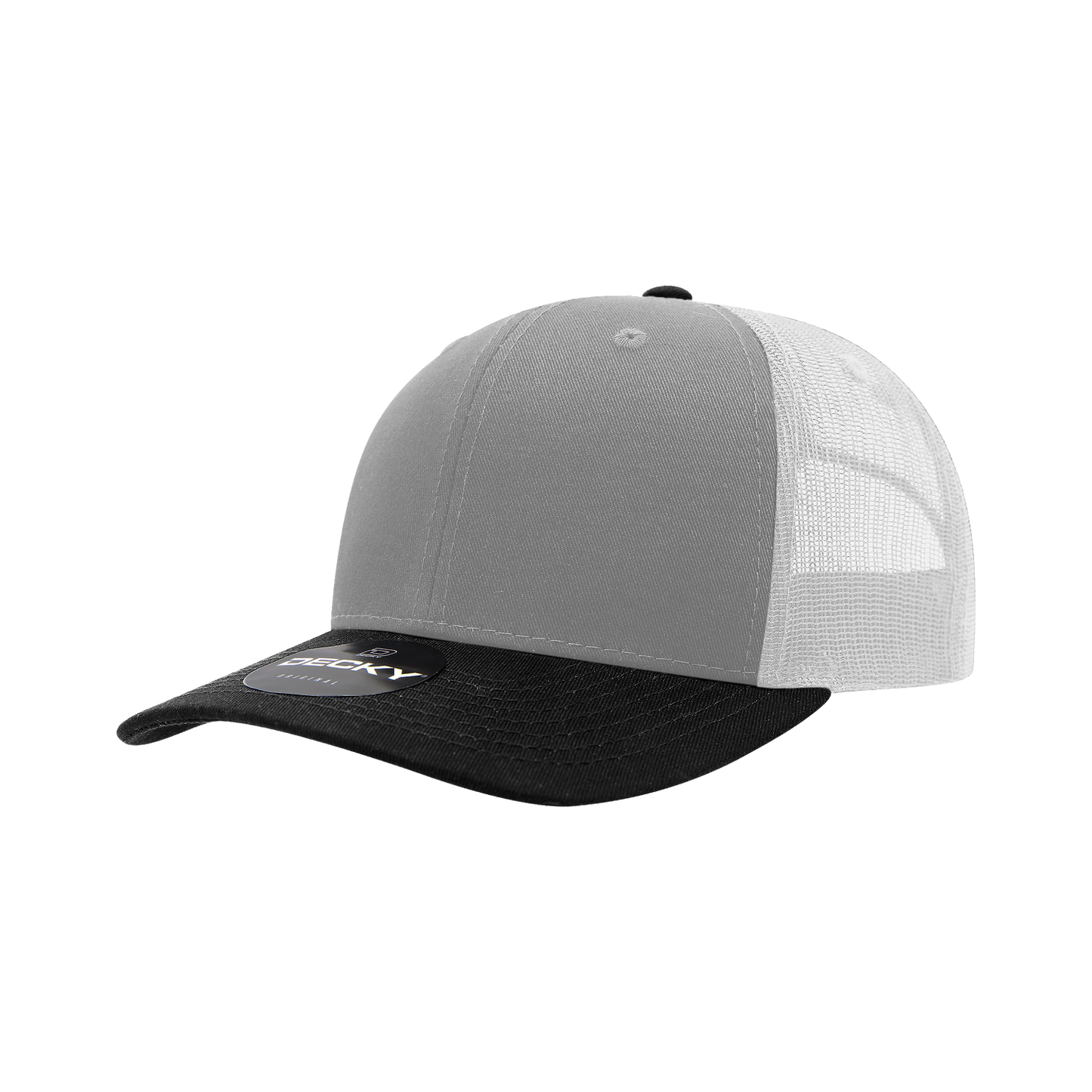 6 Panel Mid Profile Structured Cotton Blend Trucker