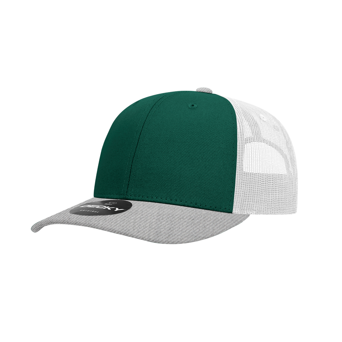 6 Panel Mid Profile Structured Cotton Blend Trucker