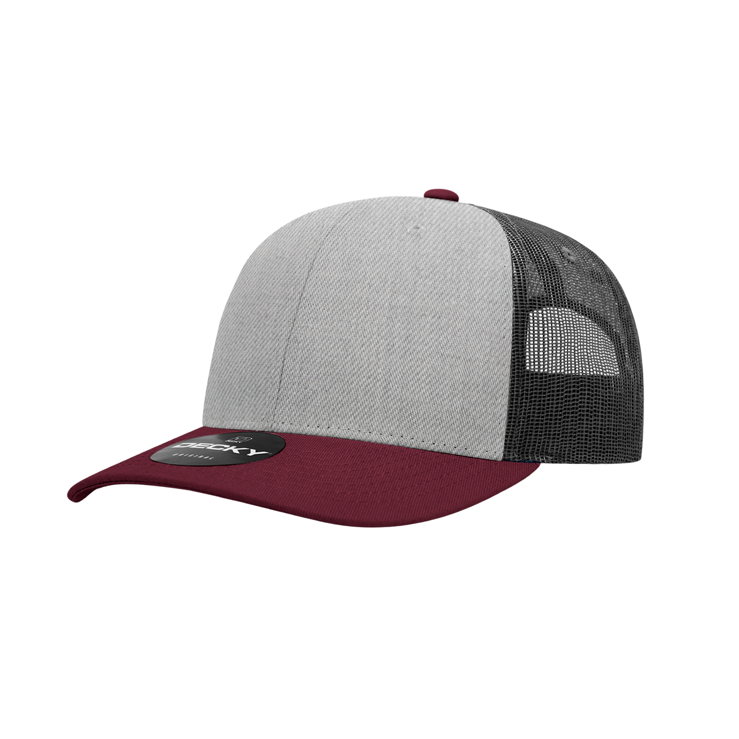 6 Panel Mid Profile Structured Cotton Blend Trucker