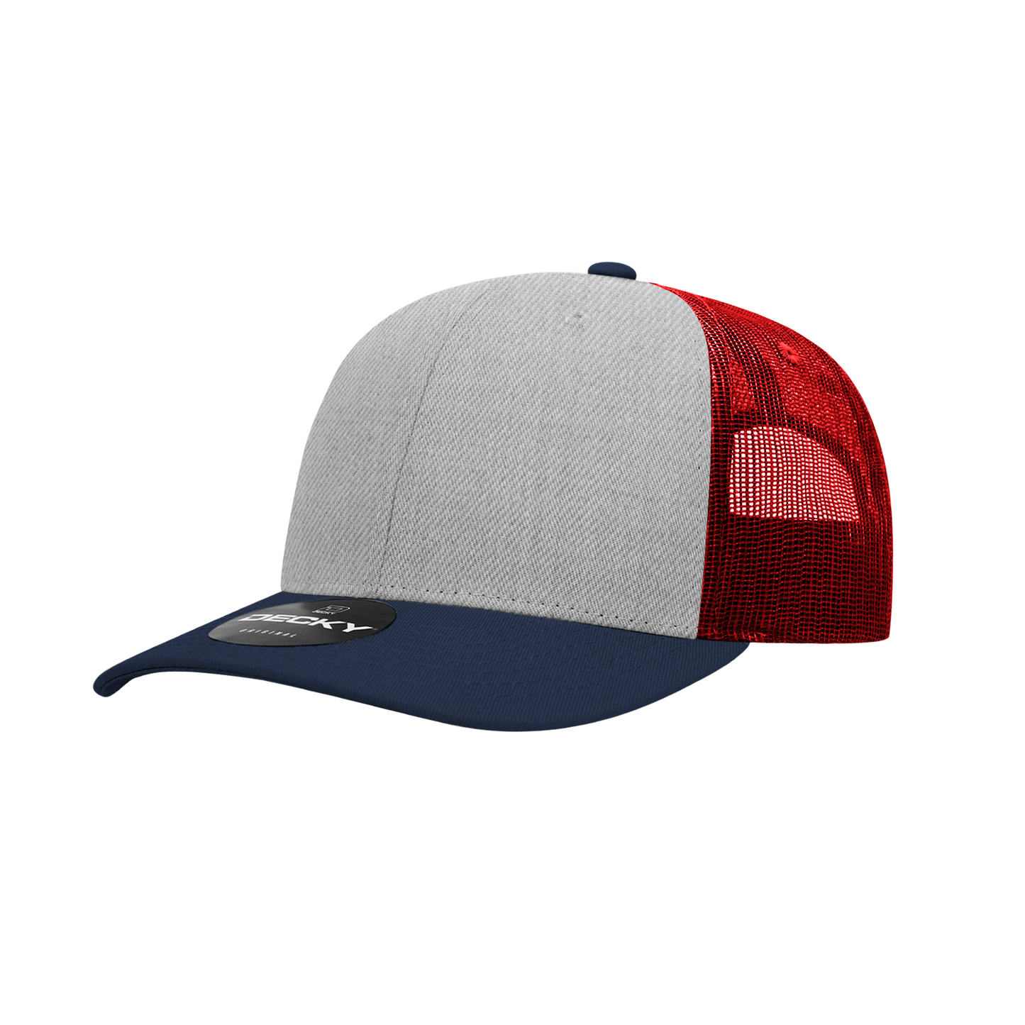 6 Panel Mid Profile Structured Cotton Blend Trucker