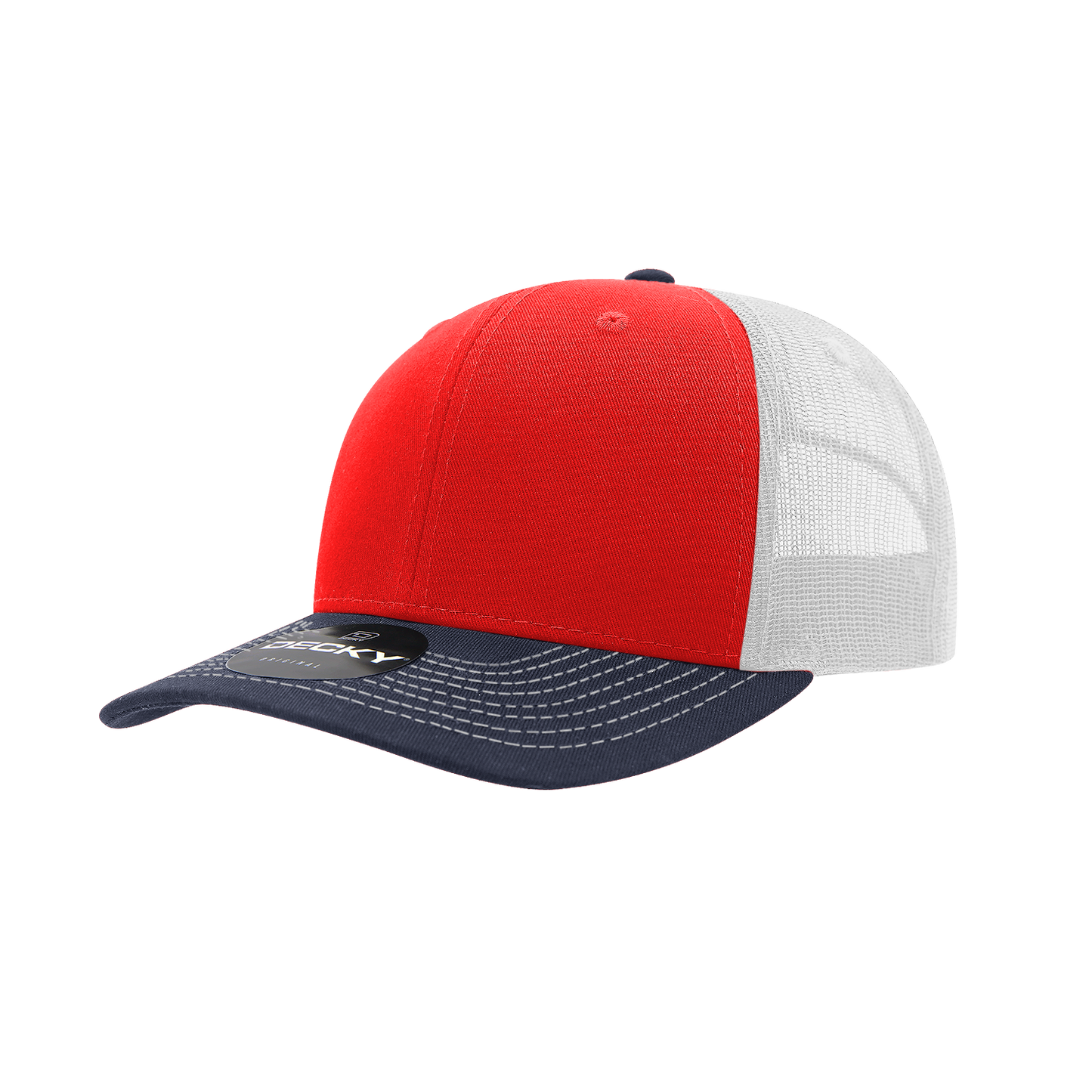 6 Panel Mid Profile Structured Cotton Blend Trucker