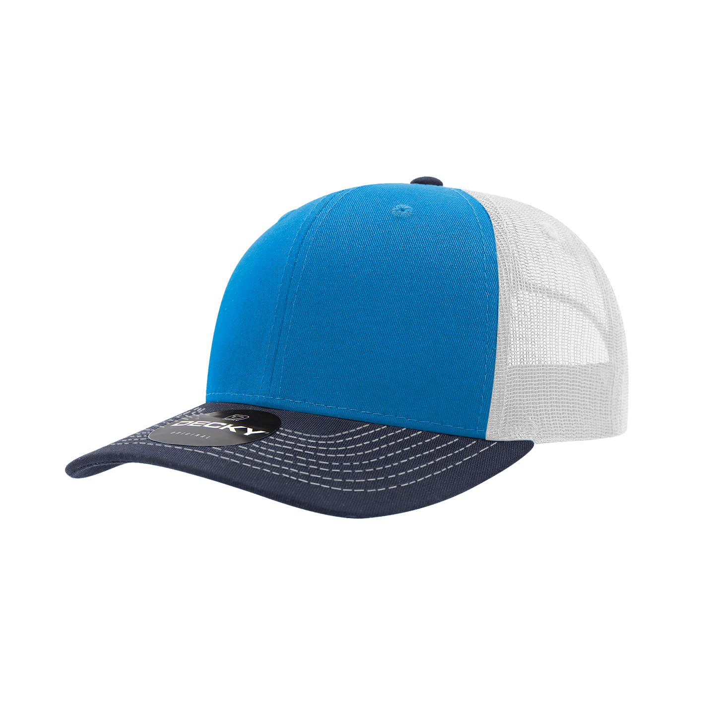 6 Panel Mid Profile Structured Cotton Blend Trucker