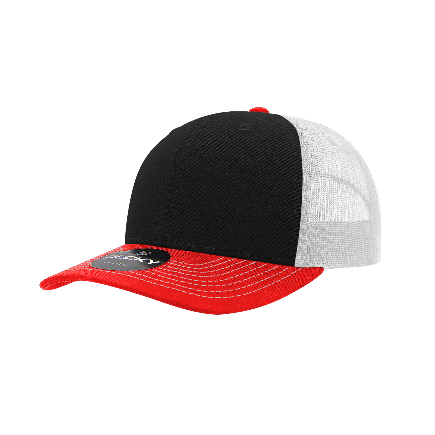 6 Panel Mid Profile Structured Cotton Blend Trucker