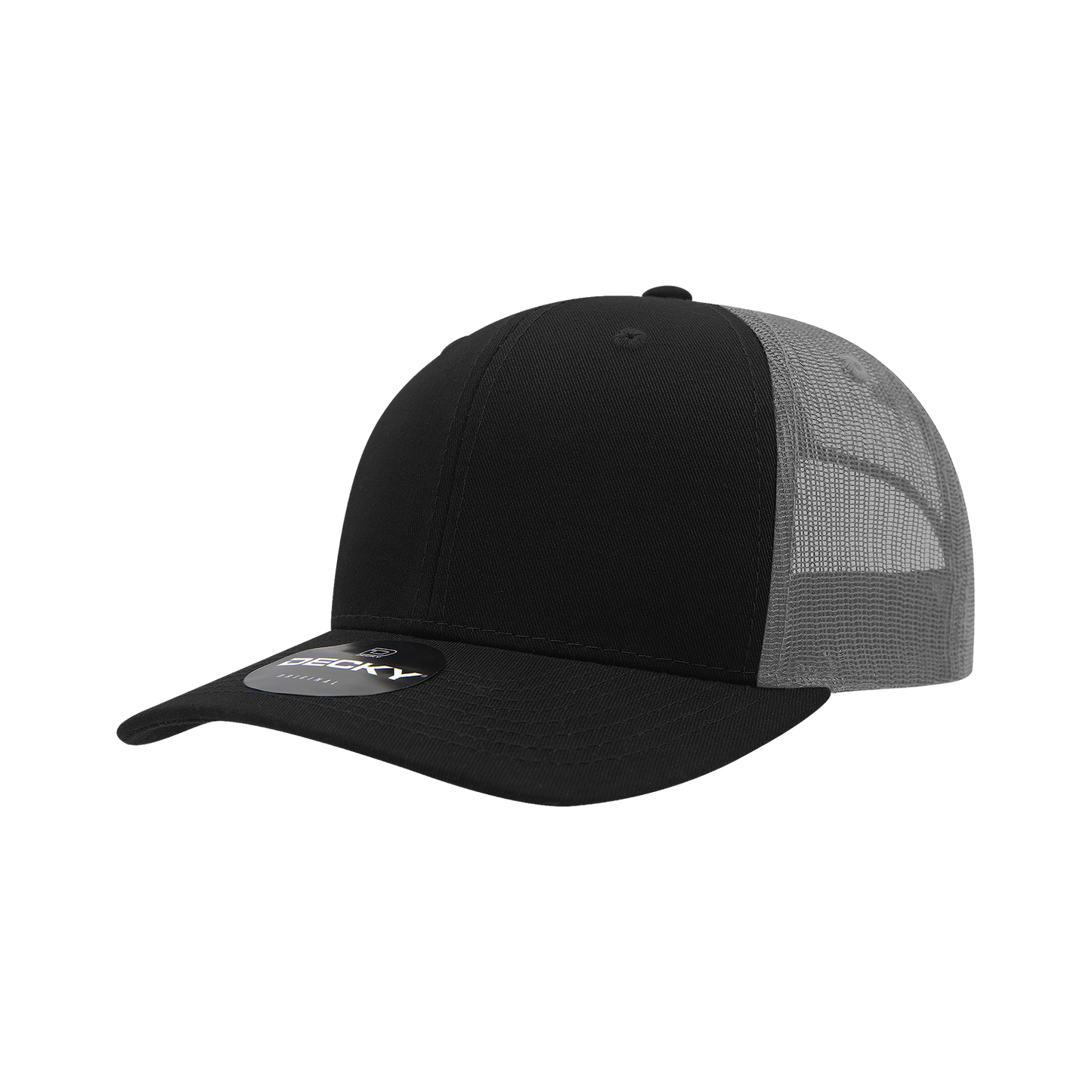 6 Panel Mid Profile Structured Cotton Blend Trucker