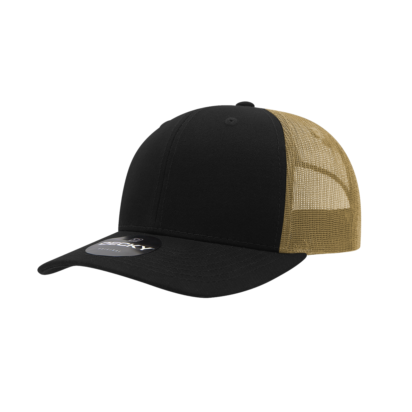 6 Panel Mid Profile Structured Cotton Blend Trucker