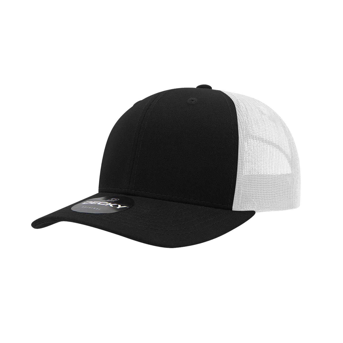 6 Panel Mid Profile Structured Cotton Blend Trucker