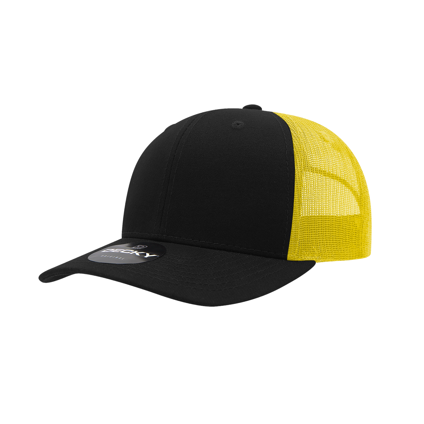 6 Panel Mid Profile Structured Cotton Blend Trucker