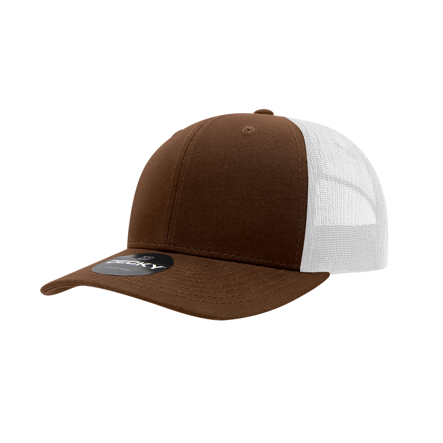 6 Panel Mid Profile Structured Cotton Blend Trucker