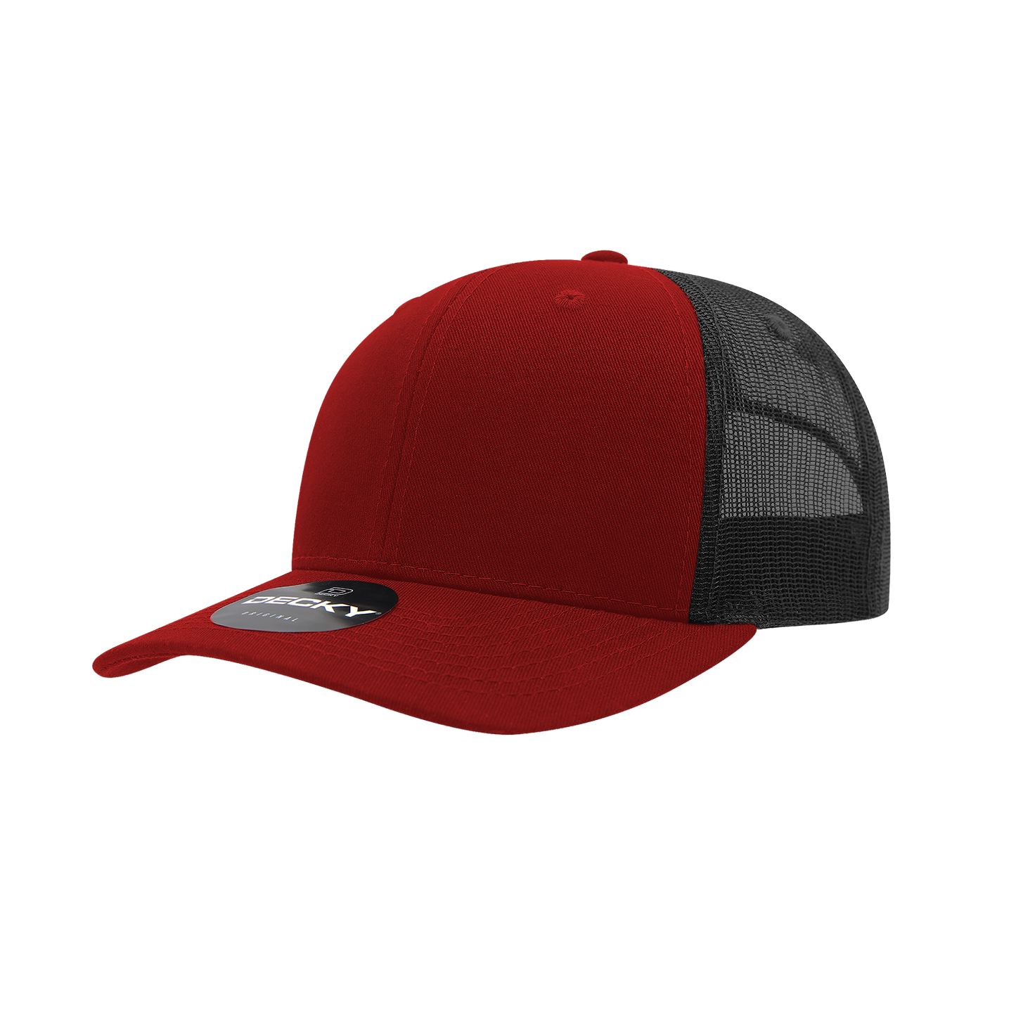 6 Panel Mid Profile Structured Cotton Blend Trucker