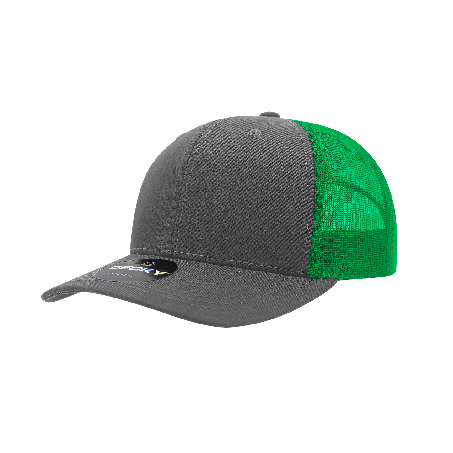 6 Panel Mid Profile Structured Cotton Blend Trucker