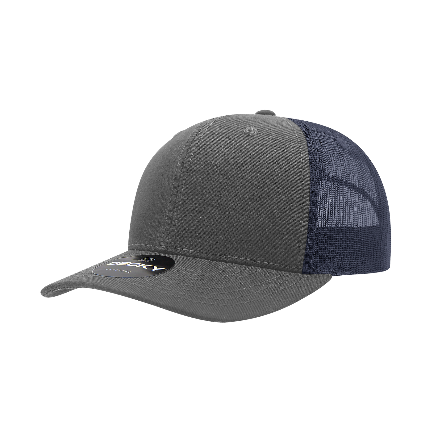 6 Panel Mid Profile Structured Cotton Blend Trucker