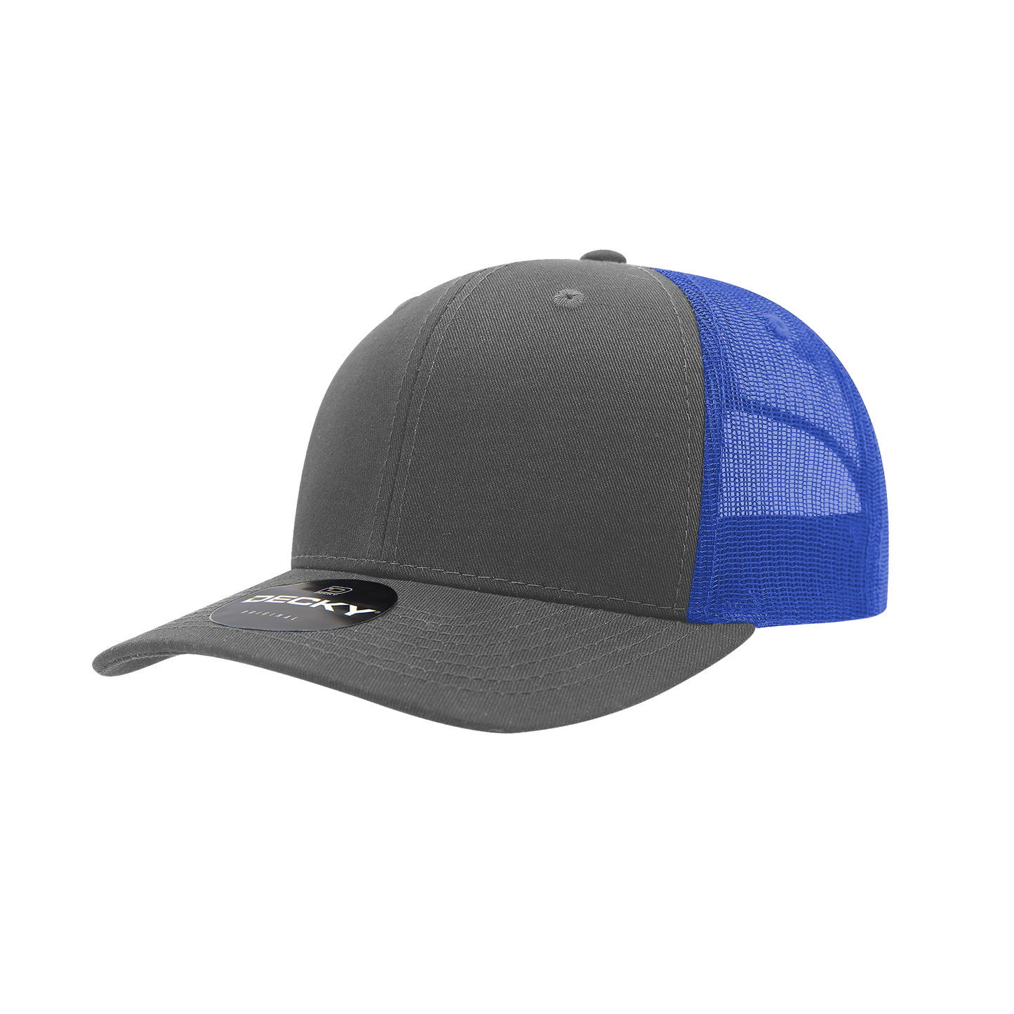 6 Panel Mid Profile Structured Cotton Blend Trucker