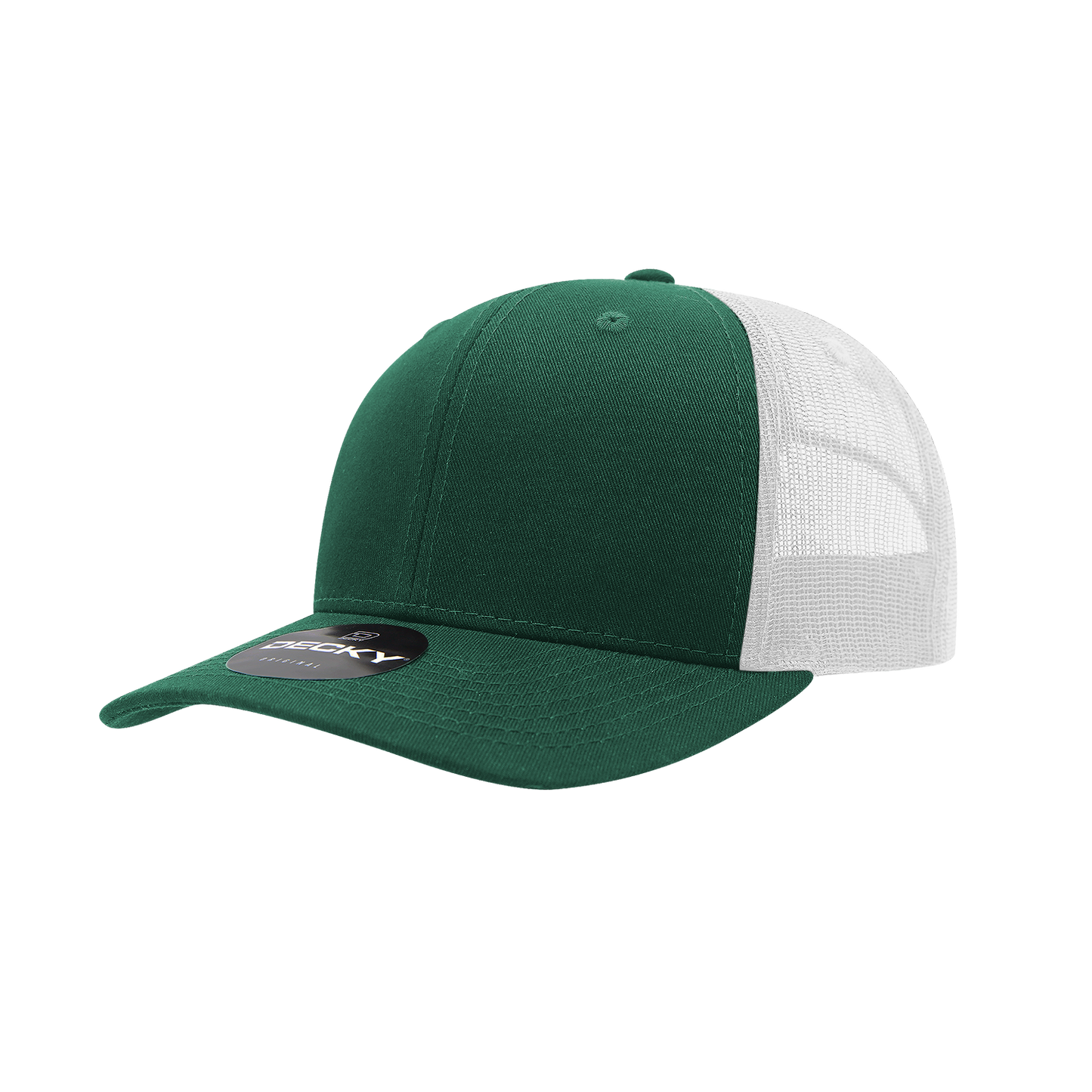 6 Panel Mid Profile Structured Cotton Blend Trucker