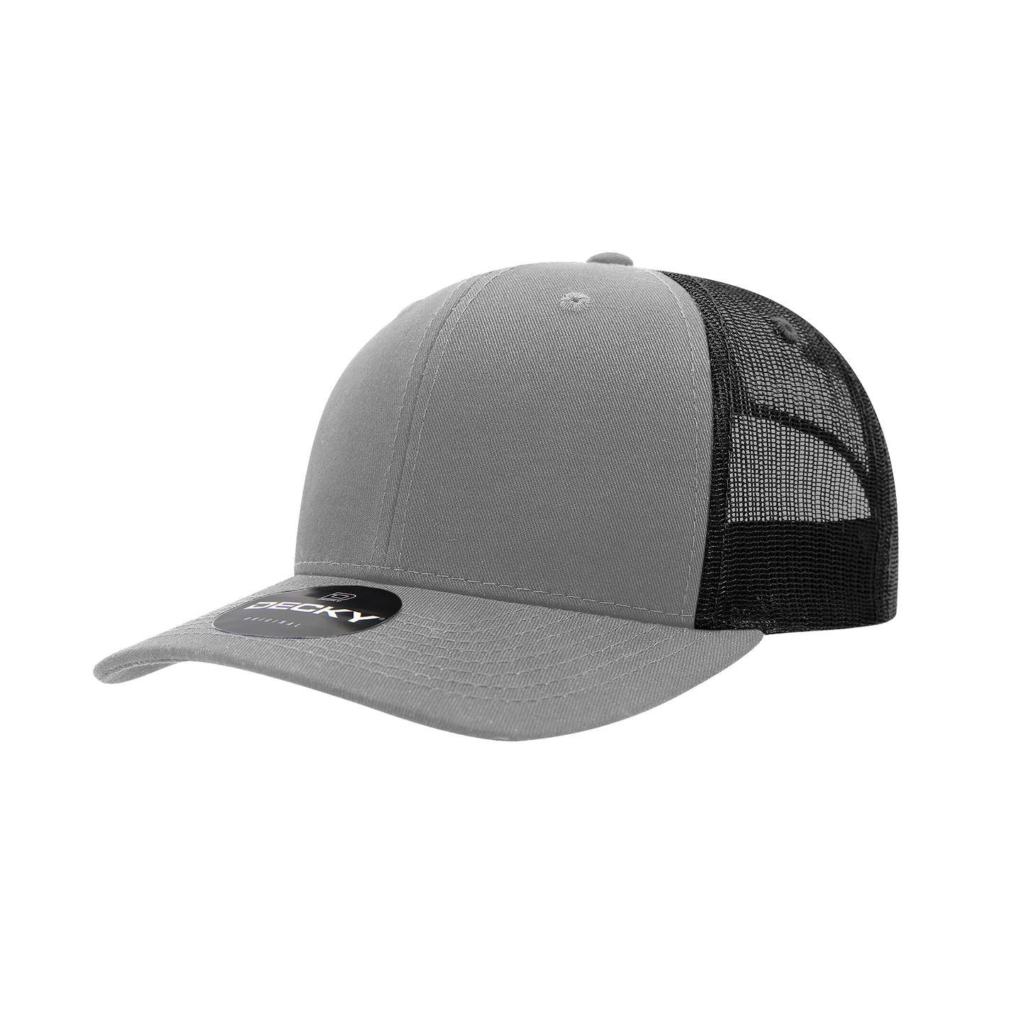 6 Panel Mid Profile Structured Cotton Blend Trucker