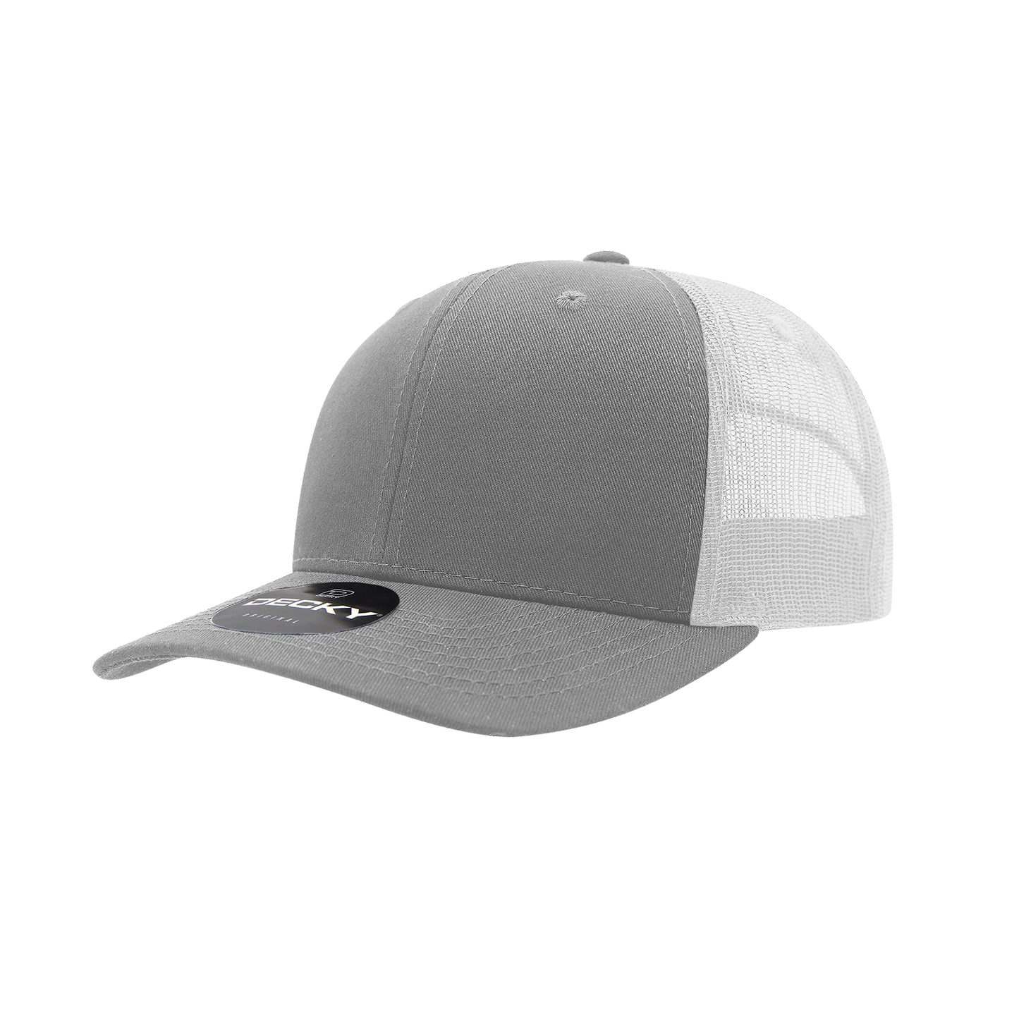 6 Panel Mid Profile Structured Cotton Blend Trucker