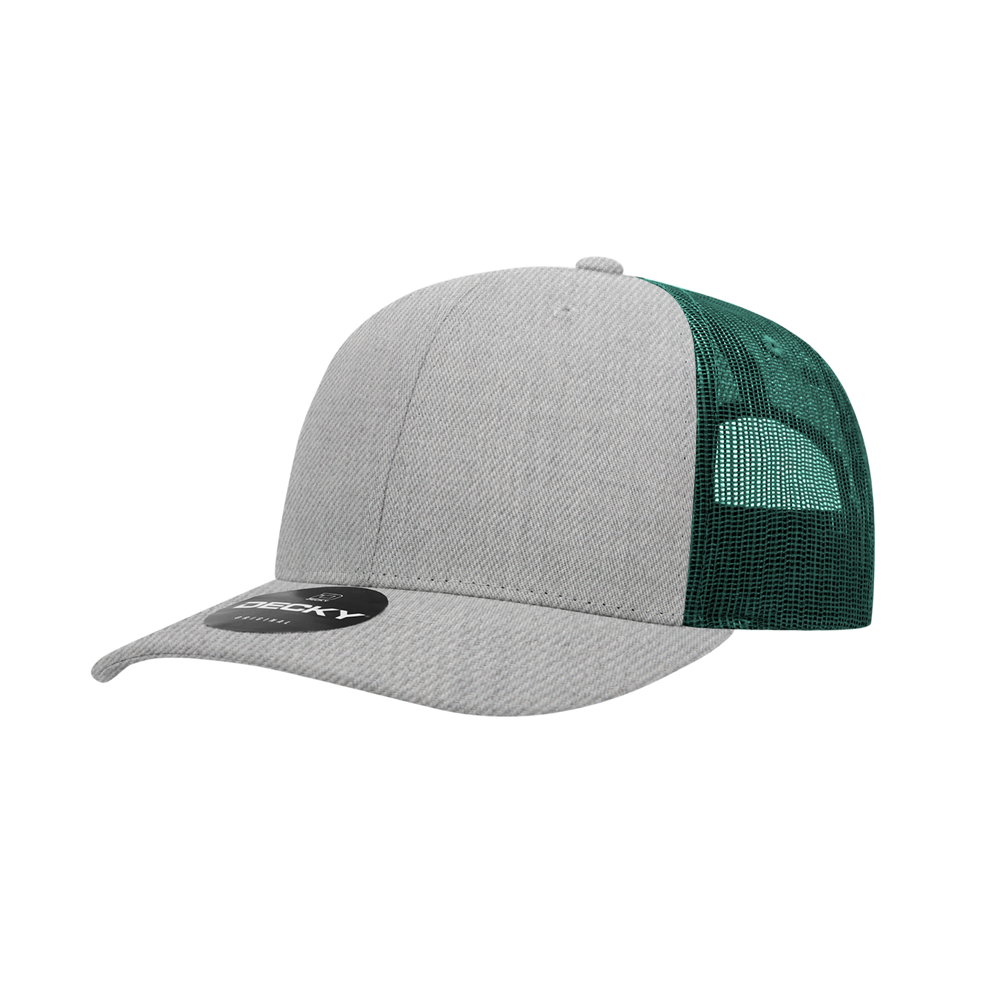 6 Panel Mid Profile Structured Cotton Blend Trucker