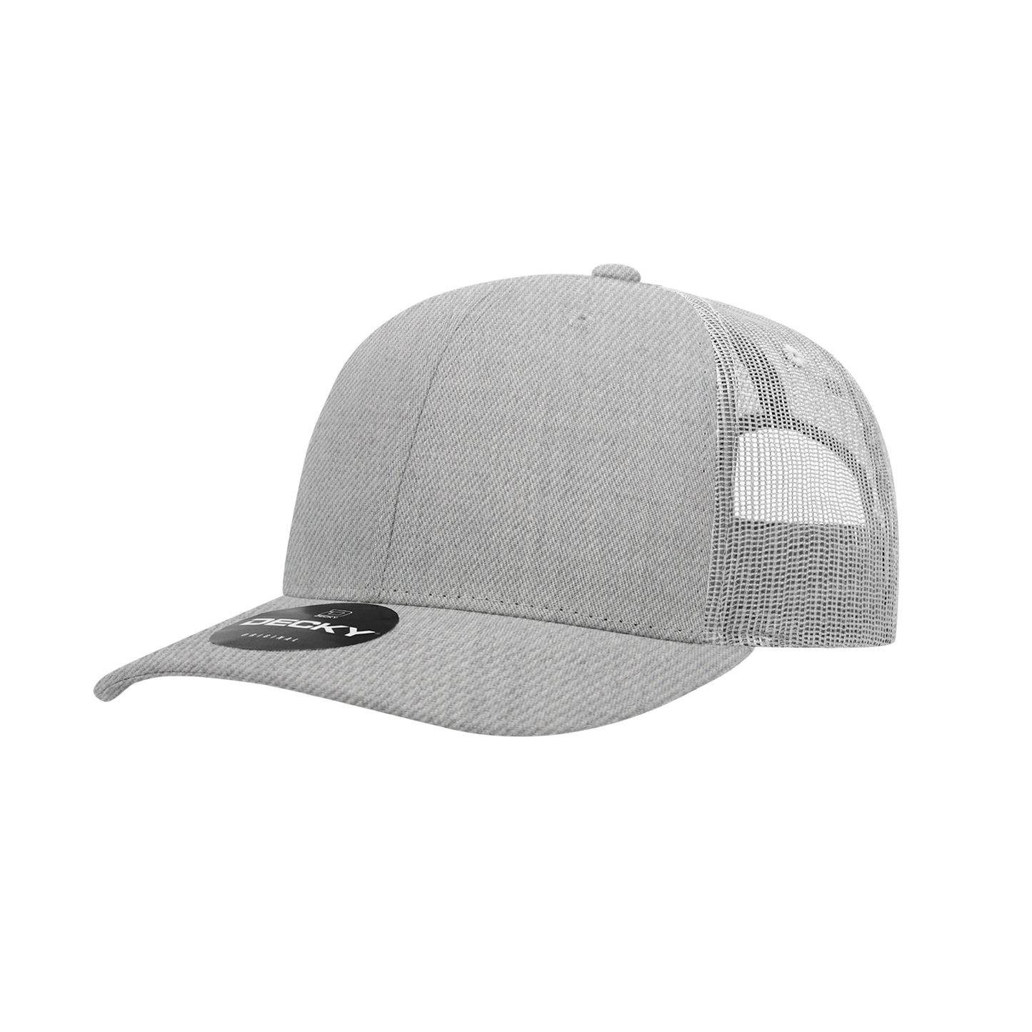 6 Panel Mid Profile Structured Cotton Blend Trucker