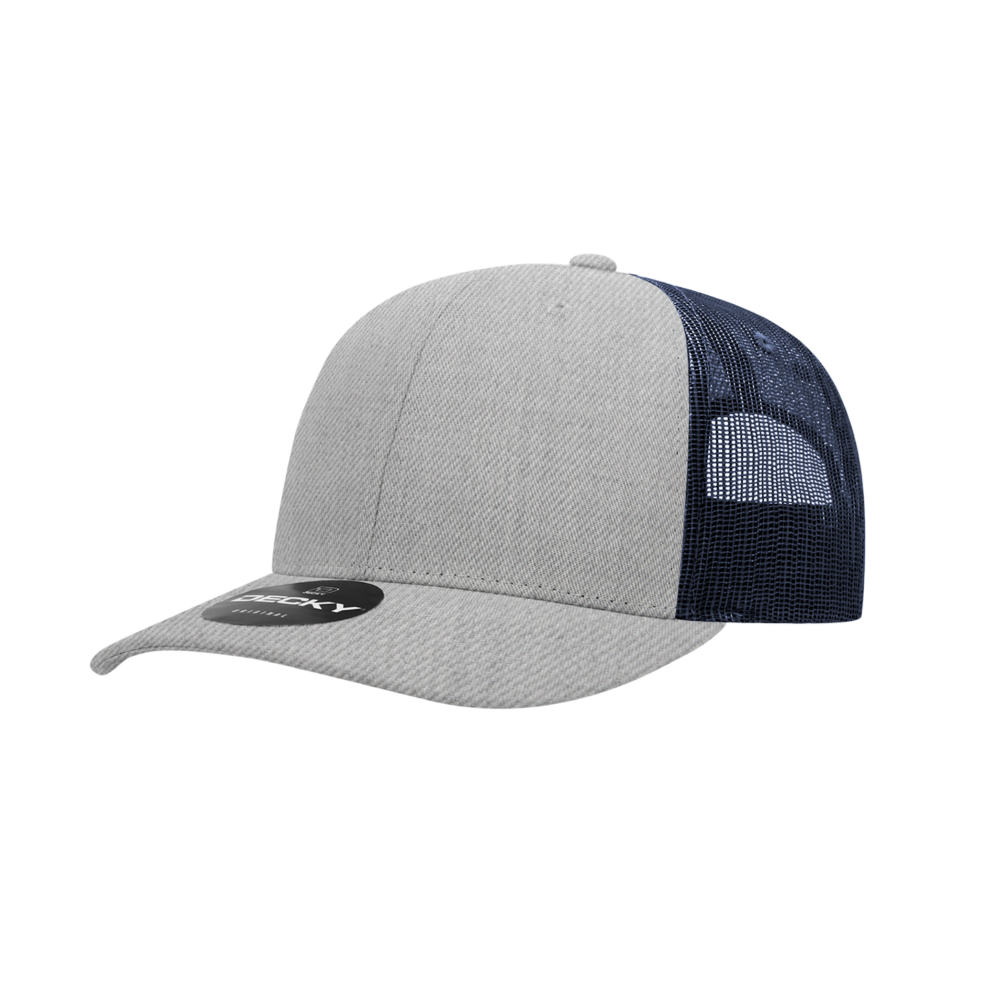 6 Panel Mid Profile Structured Cotton Blend Trucker