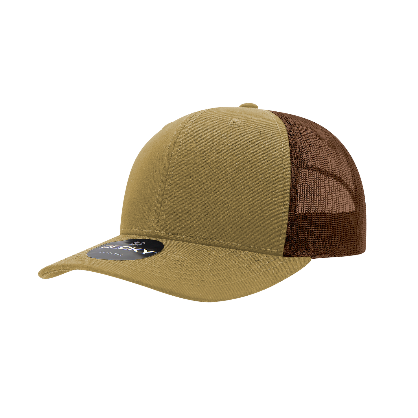 6 Panel Mid Profile Structured Cotton Blend Trucker