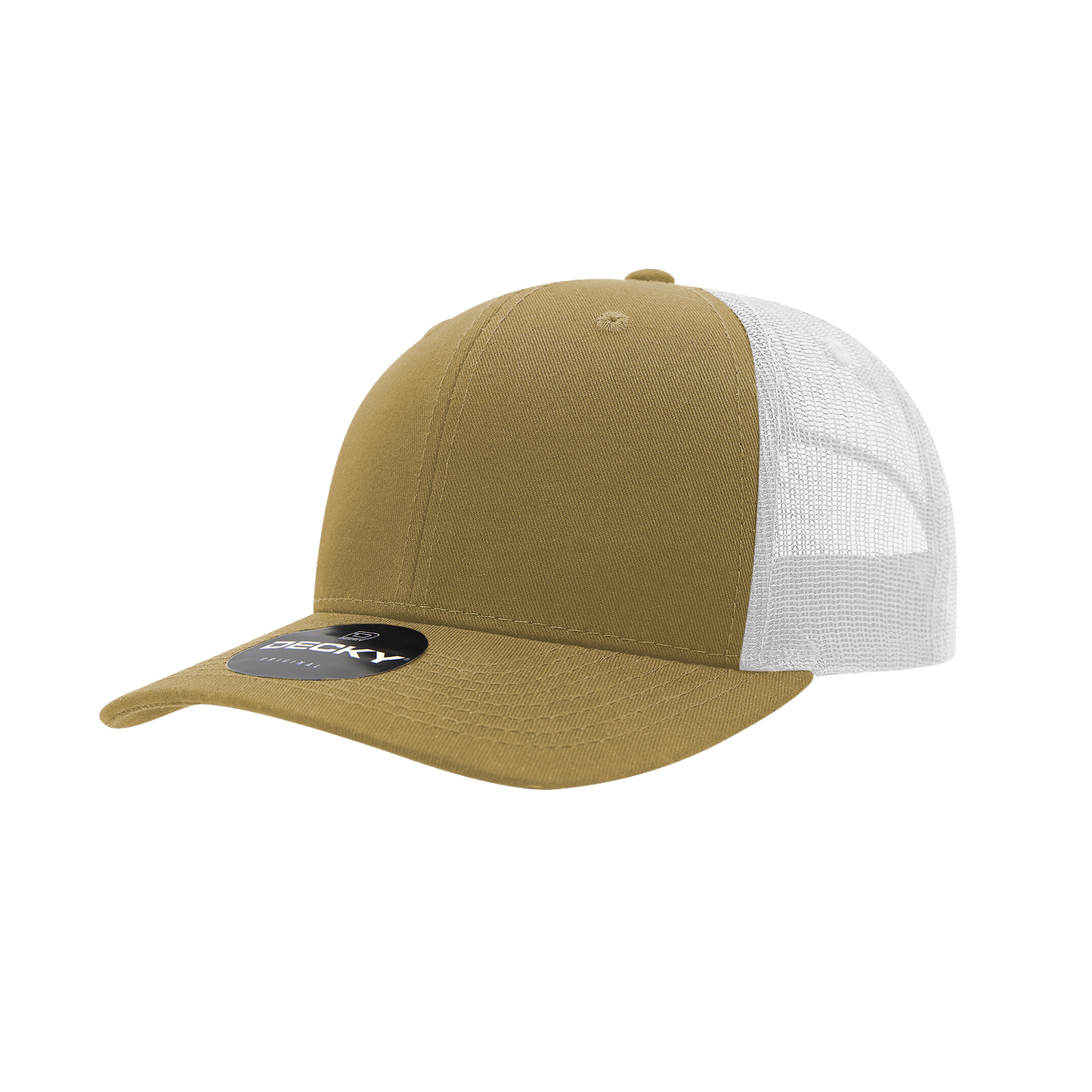 6 Panel Mid Profile Structured Cotton Blend Trucker
