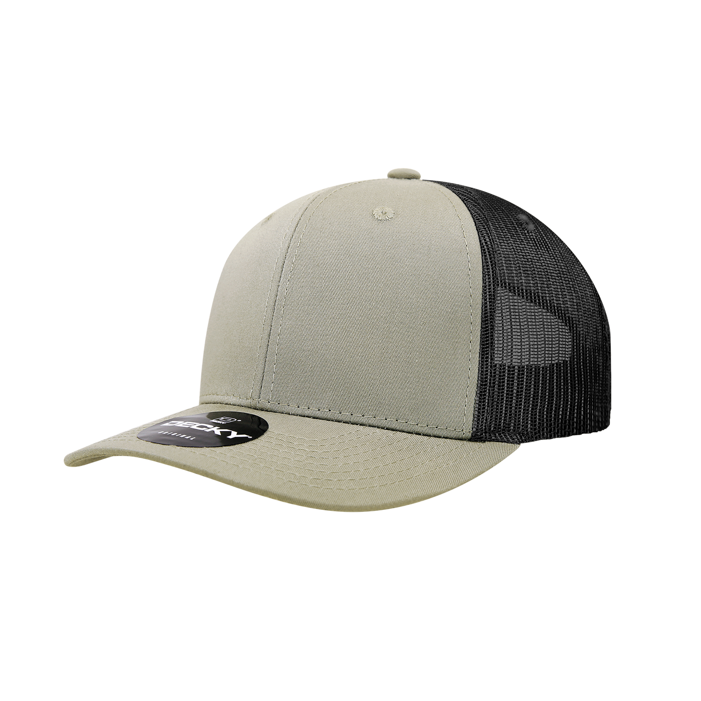 6 Panel Mid Profile Structured Cotton Blend Trucker