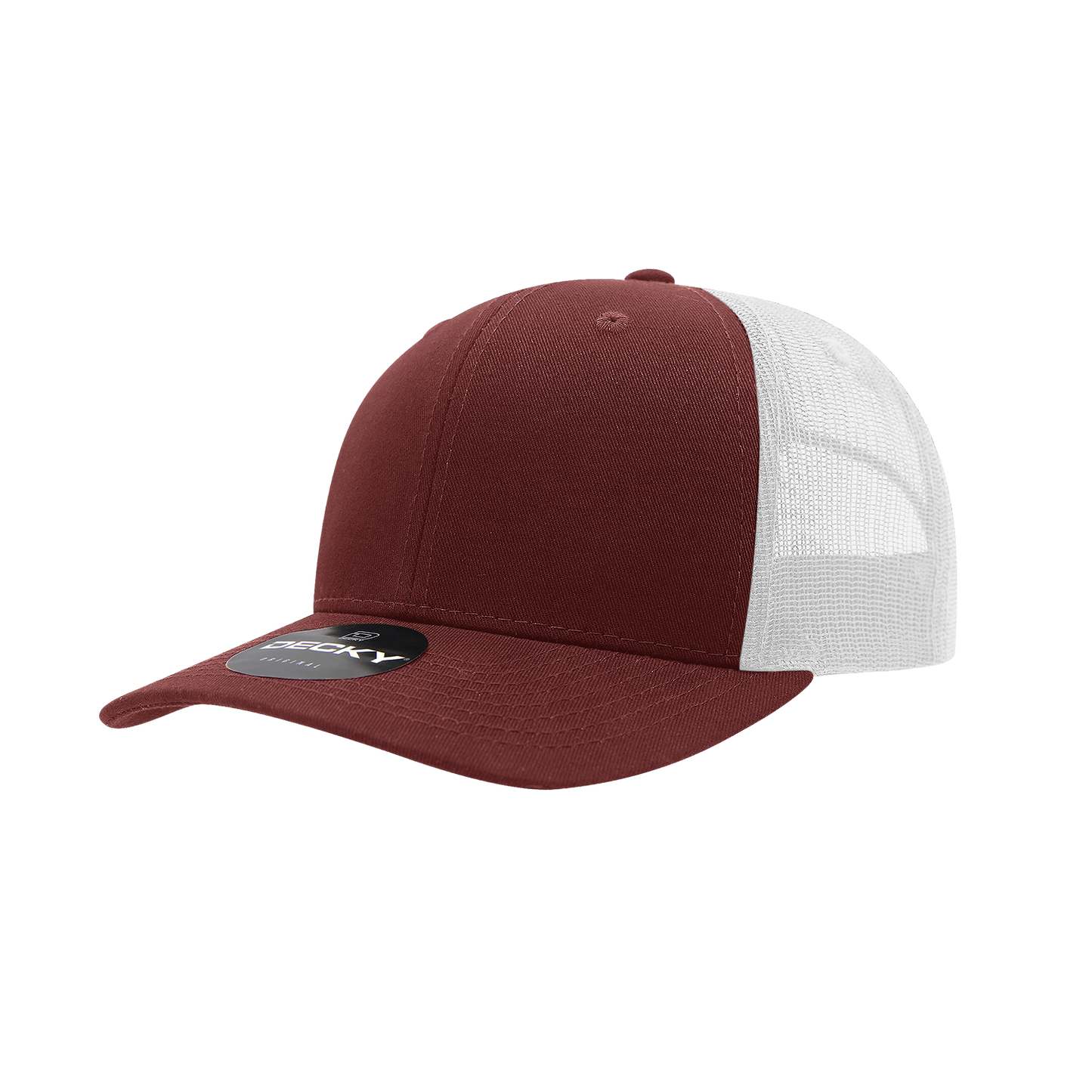 6 Panel Mid Profile Structured Cotton Blend Trucker