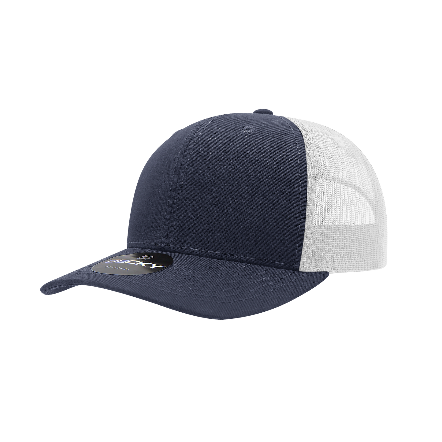 6 Panel Mid Profile Structured Cotton Blend Trucker
