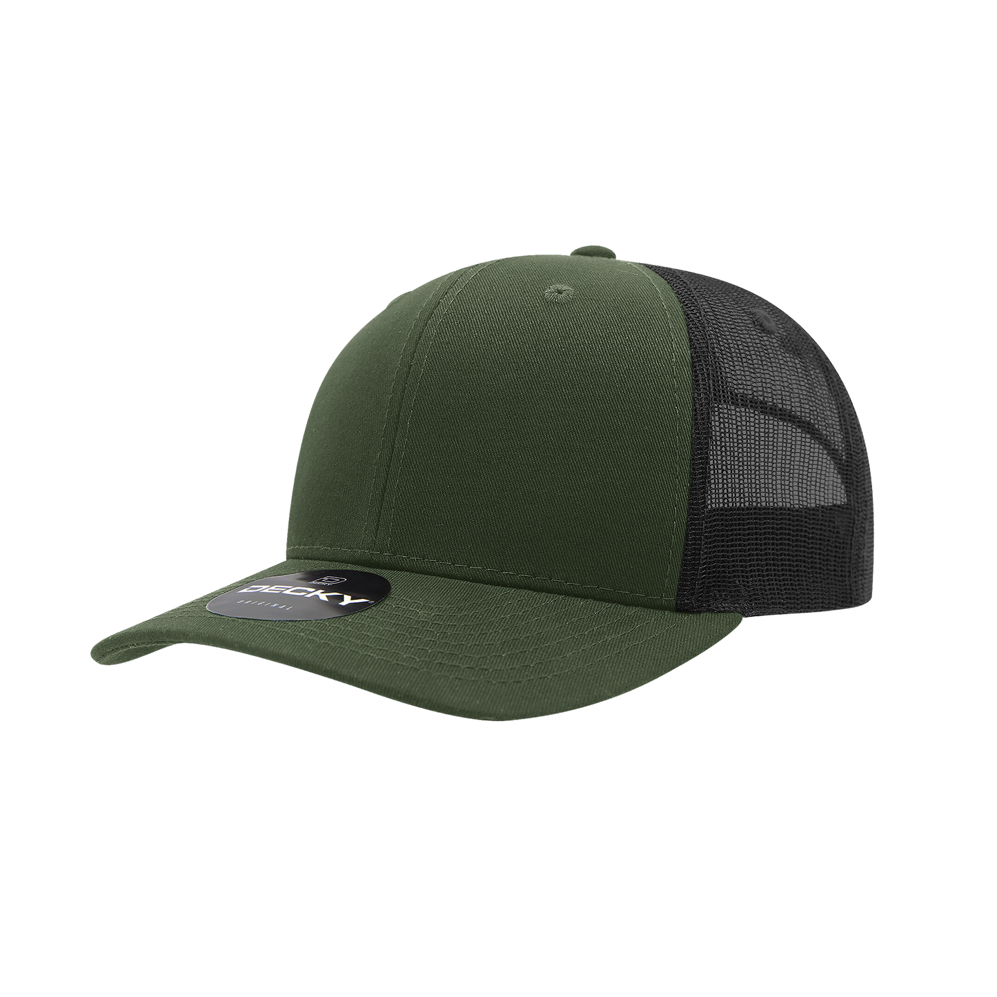 6 Panel Mid Profile Structured Cotton Blend Trucker