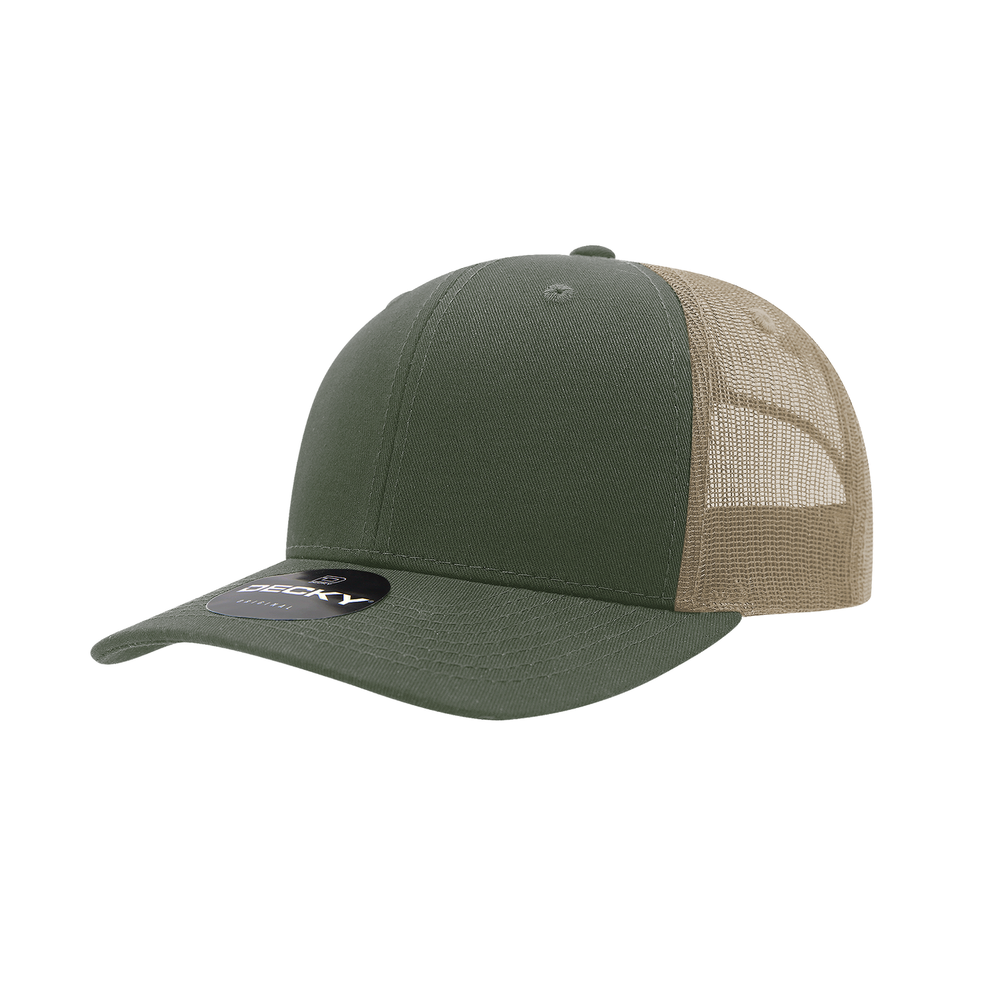 6 Panel Mid Profile Structured Cotton Blend Trucker