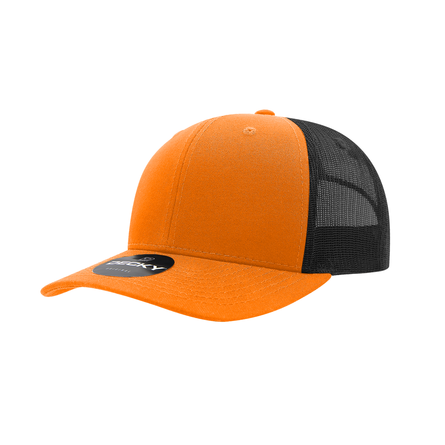 6 Panel Mid Profile Structured Cotton Blend Trucker