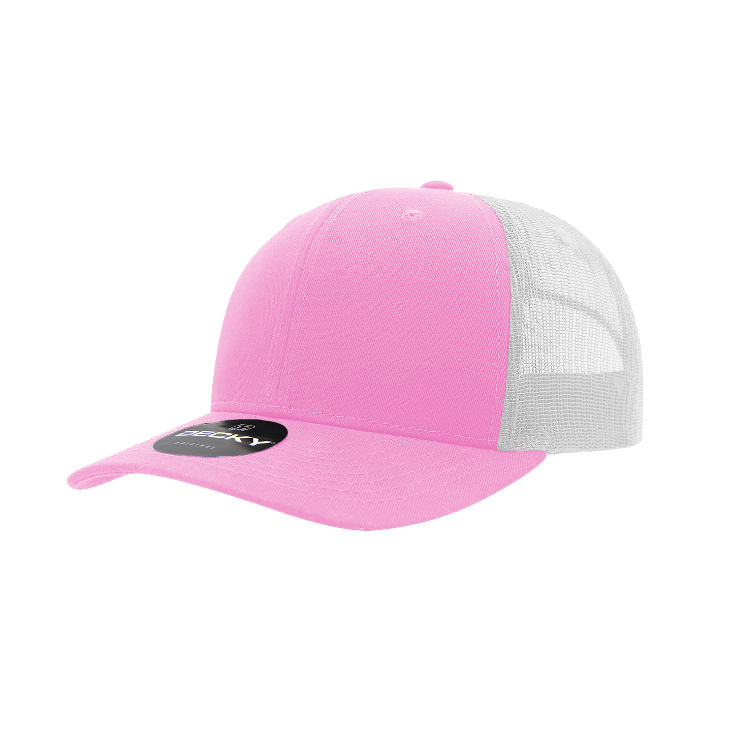 6 Panel Mid Profile Structured Cotton Blend Trucker