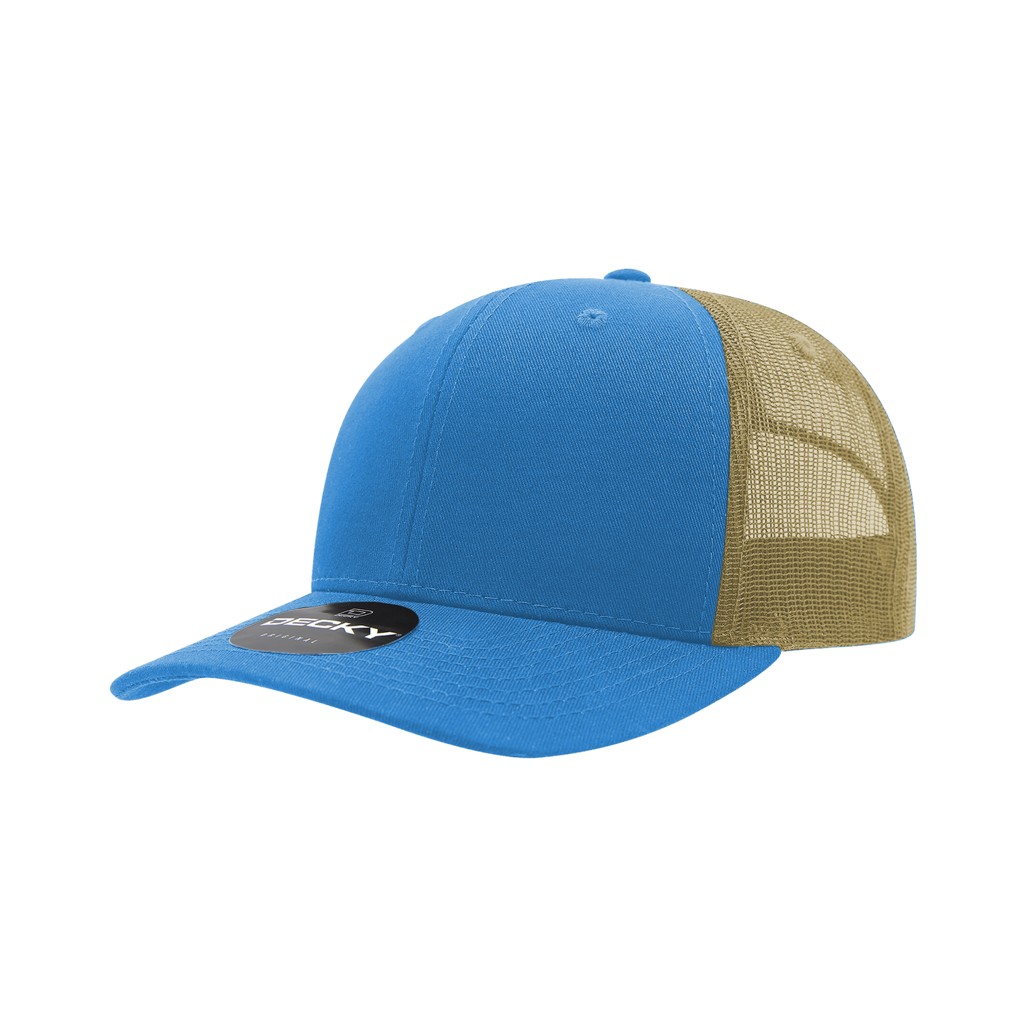 6 Panel Mid Profile Structured Cotton Blend Trucker