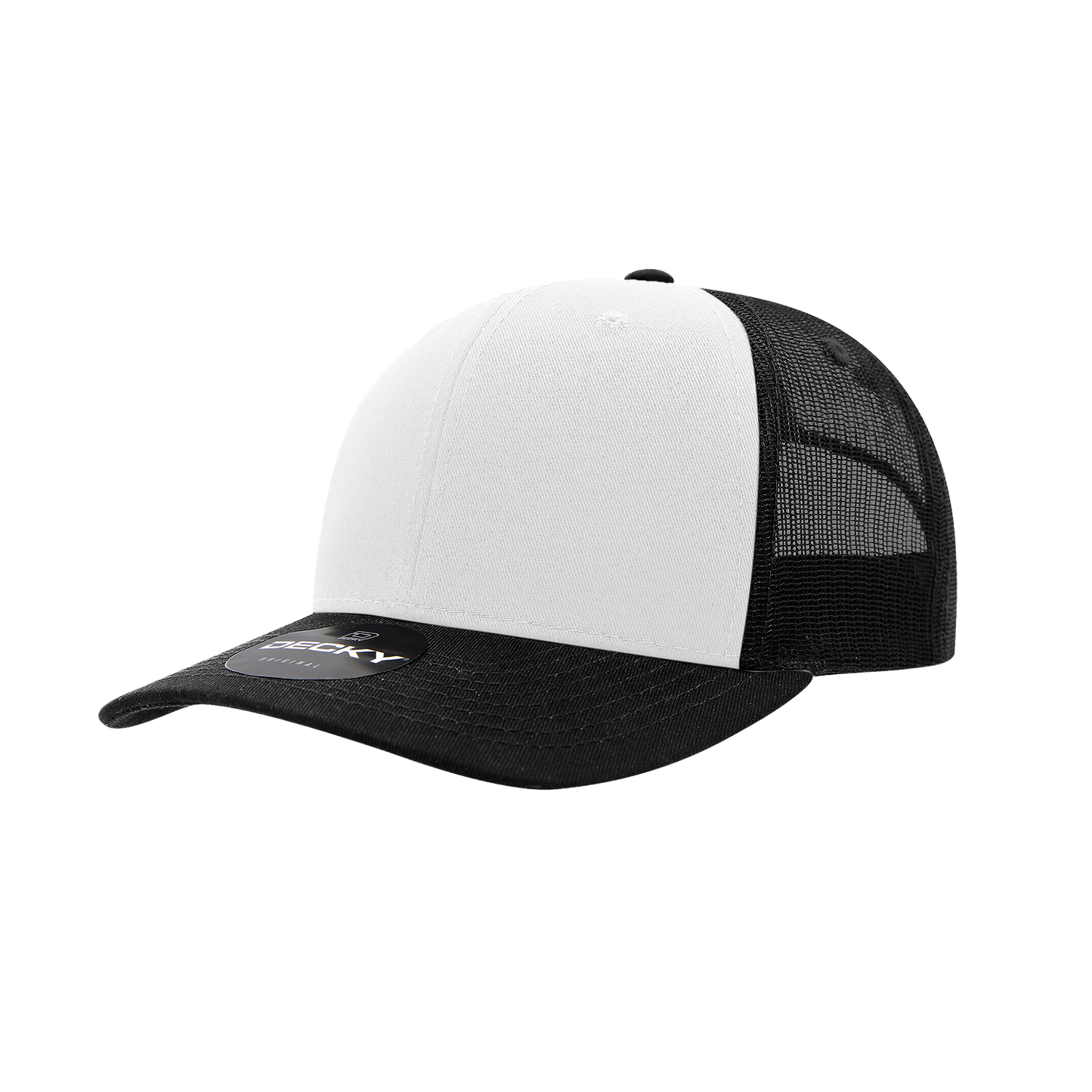 6 Panel Mid Profile Structured Cotton Blend Trucker