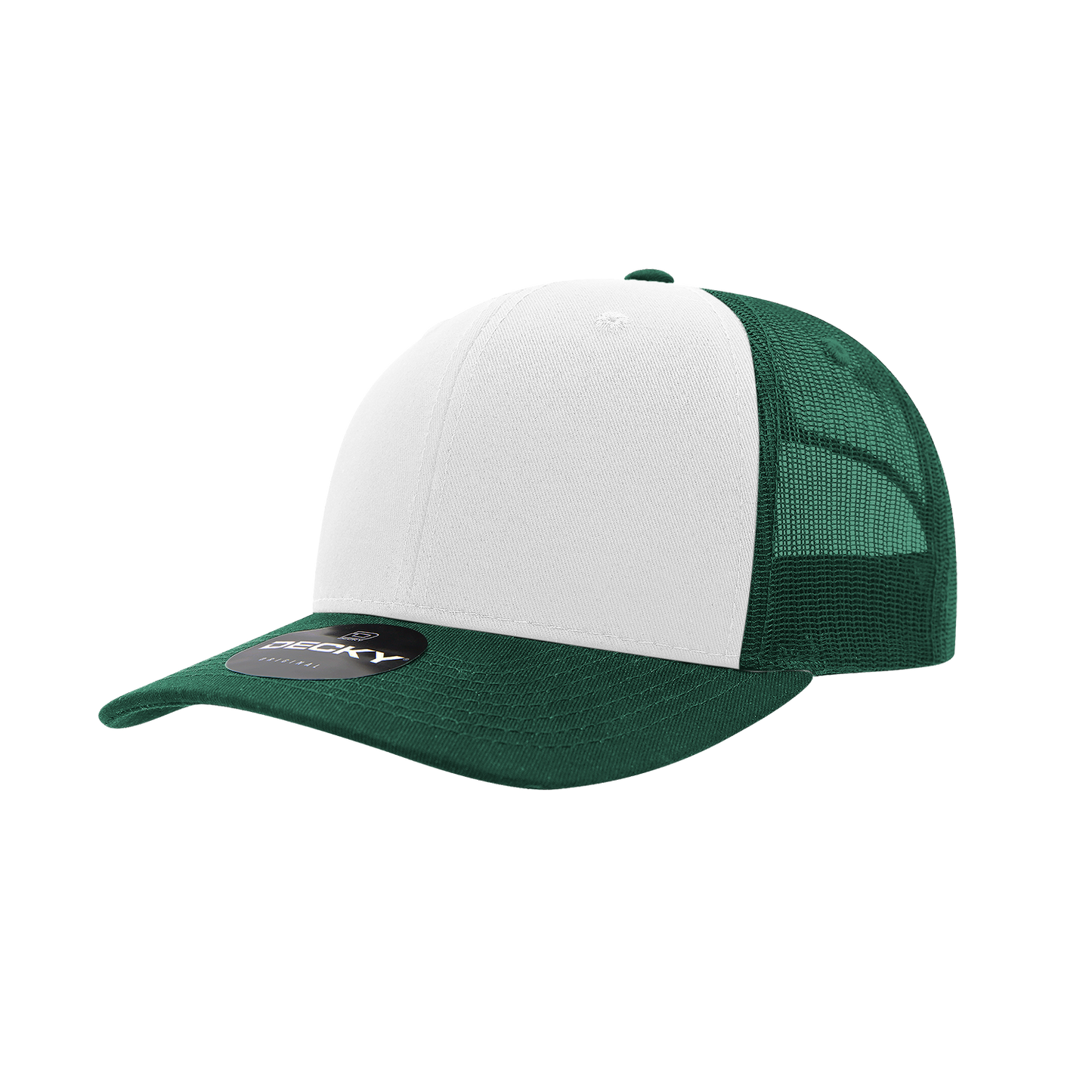 6 Panel Mid Profile Structured Cotton Blend Trucker