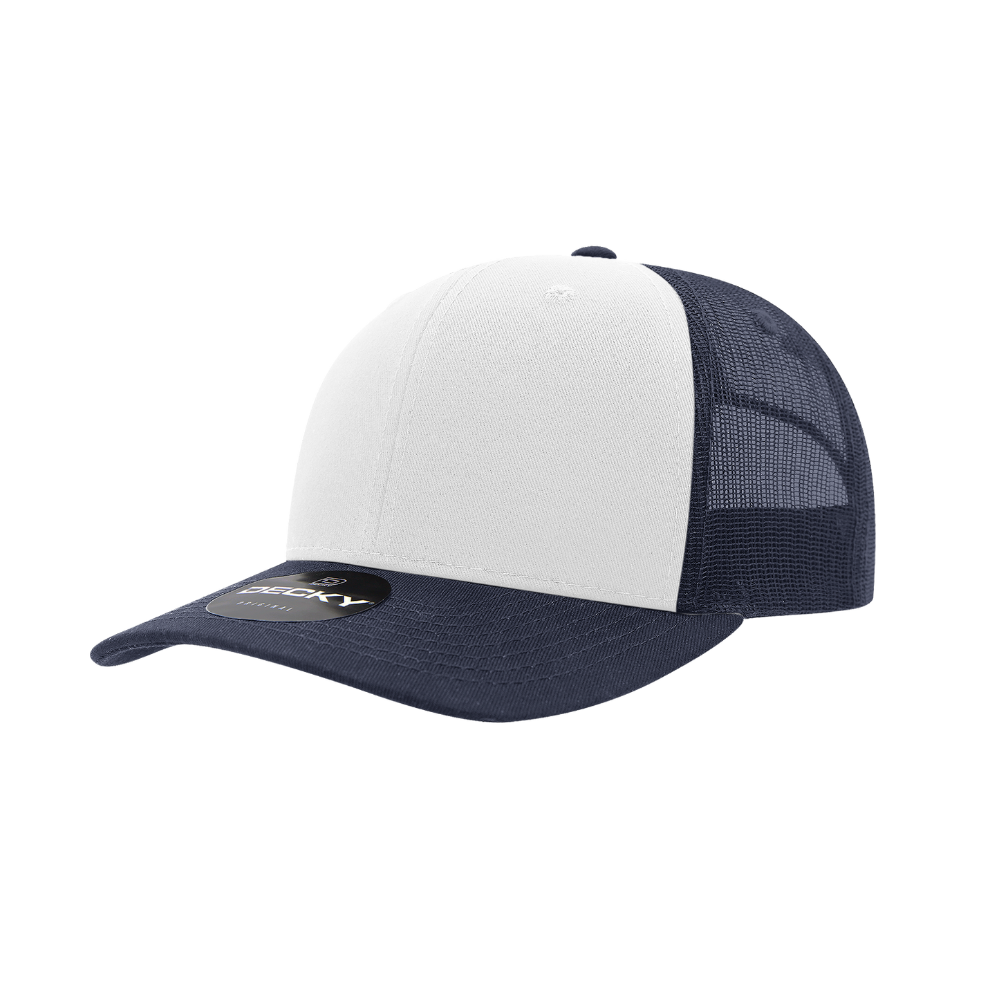 6 Panel Mid Profile Structured Cotton Blend Trucker