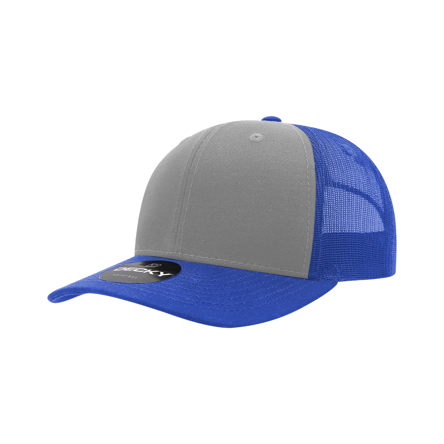 6 Panel Mid Profile Structured Cotton Blend Trucker